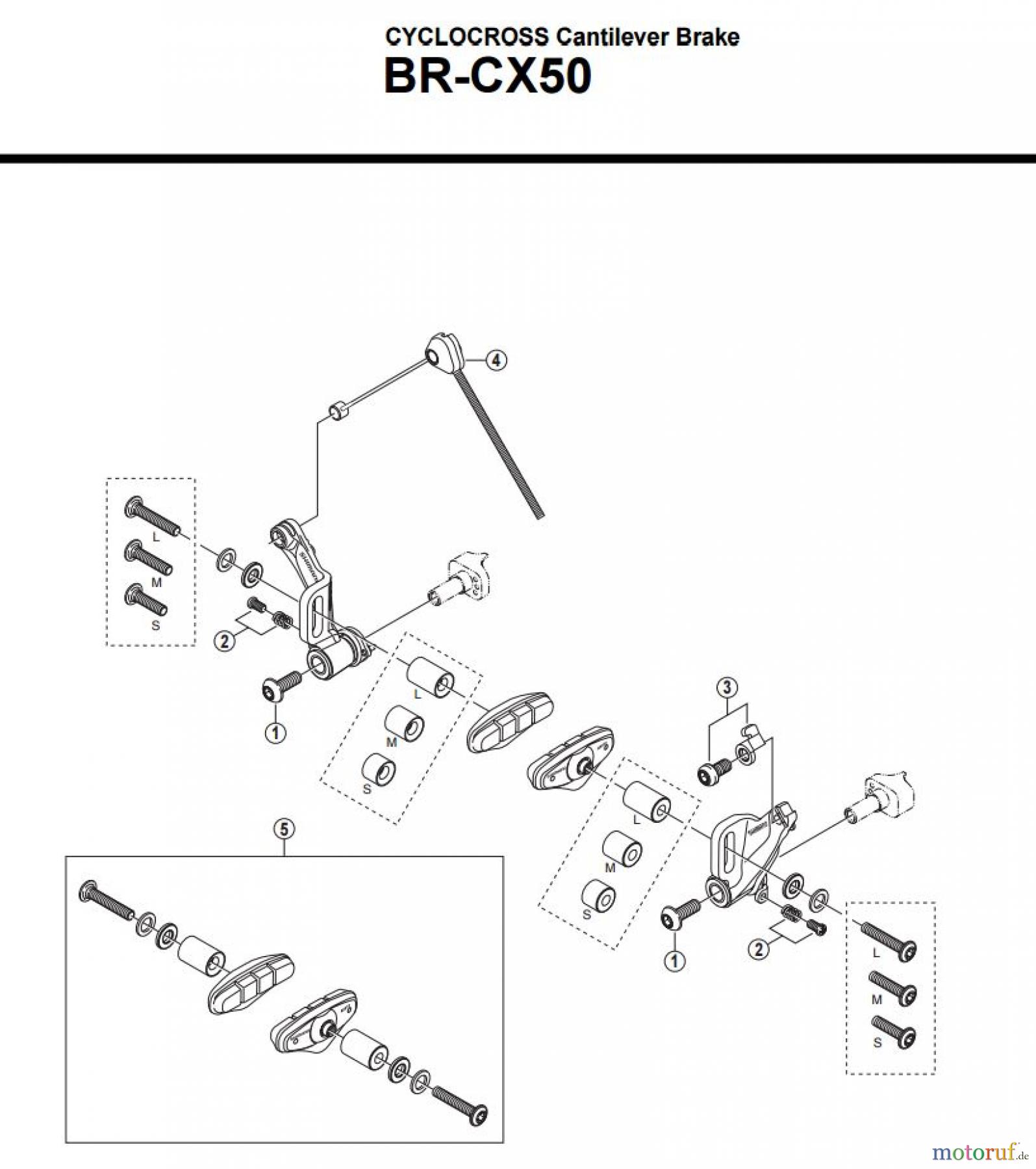  Shimano BR Brake - Bremse BR-CX50 -3222 CYCLOCROSS Cantilever Brake