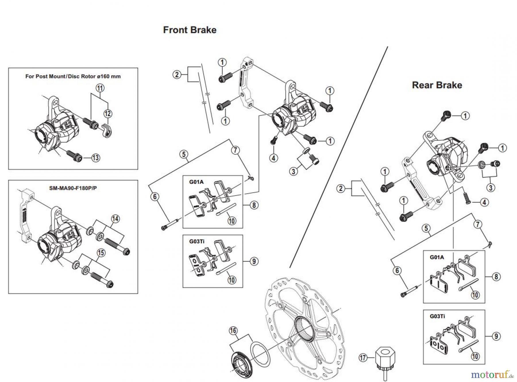  Shimano BR Brake - Bremse BR-CX75 -3355  Disc Brake