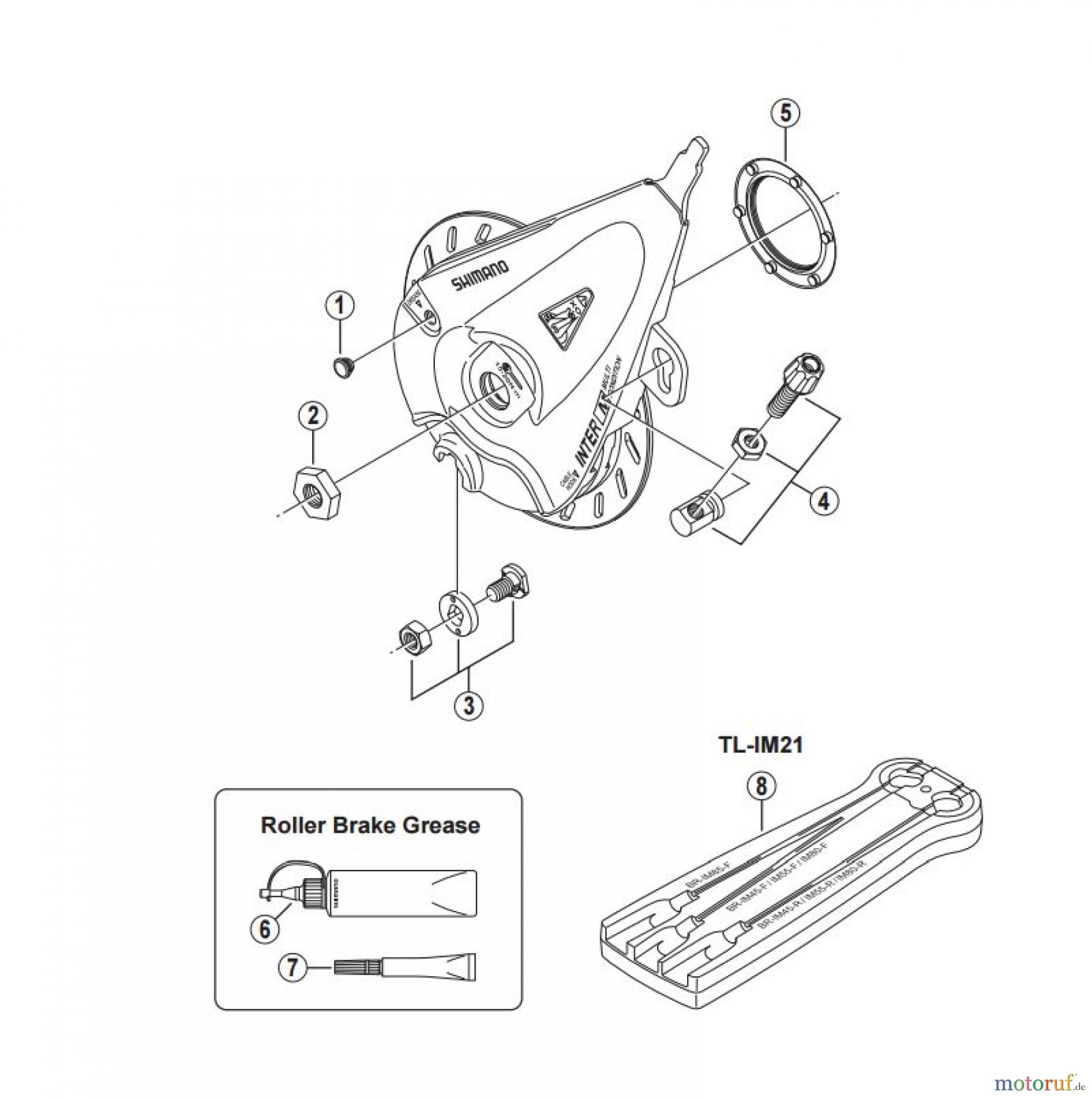  Shimano BR Brake - Bremse BR-IM45-F -3087  Roller Brake