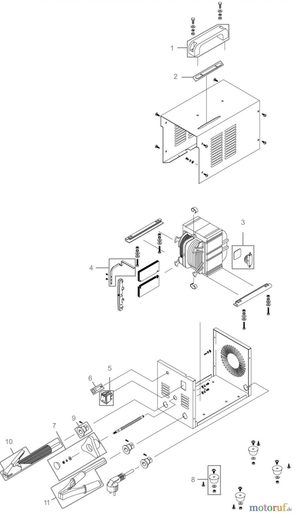  Güde Schweißtechnik Schweißgeräte Elektrodenschweißen bis 150 A ELEKTRODENSCHWEISSGERÄT GE 145 W - 20001 FSL20001-03