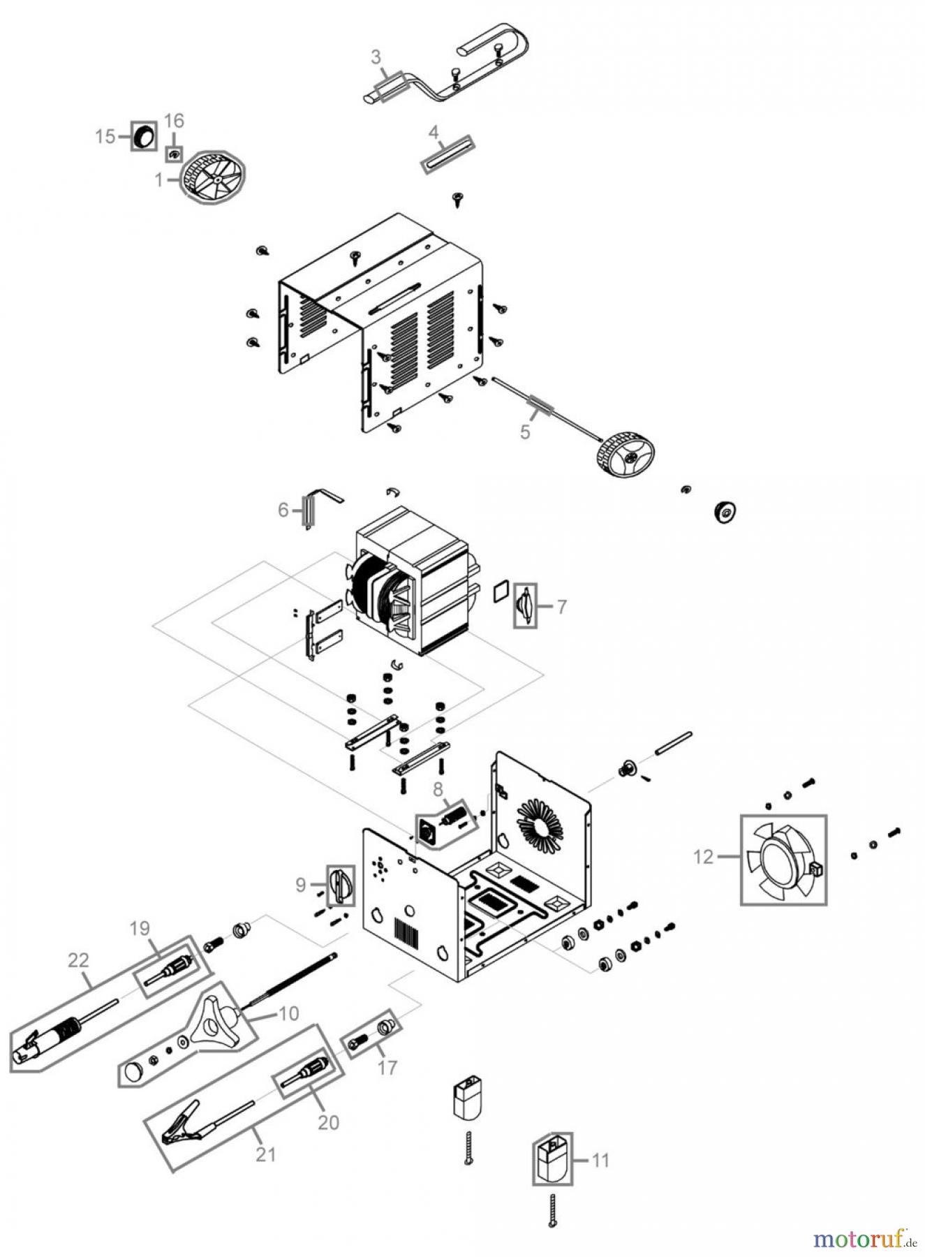  Güde Schweißtechnik Schweißgeräte Elektrodenschweißen ab 150 A ELEKTRODENSCHWEISSGERÄT GE 290 TC - 20007 FSL20007-03