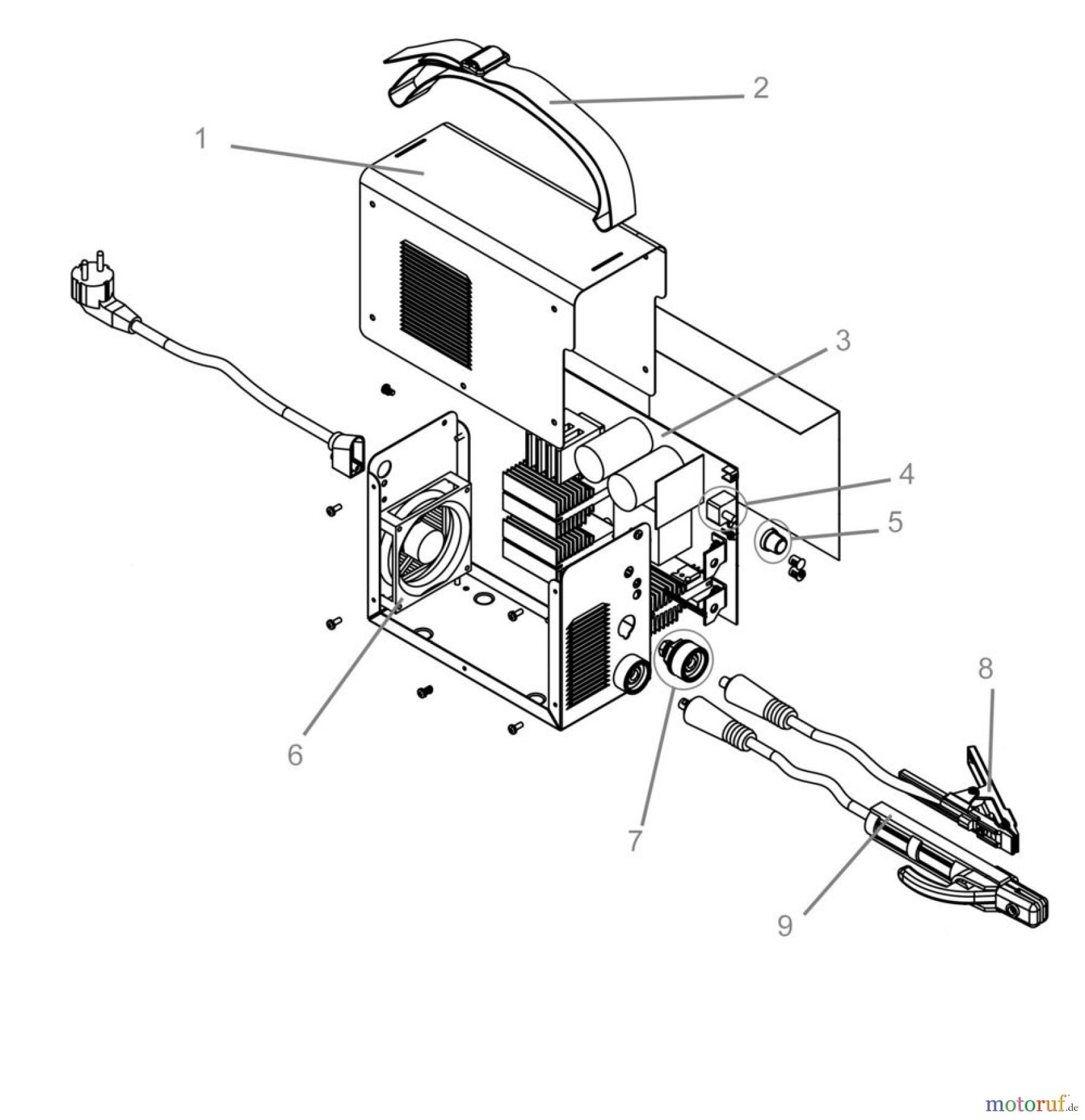  Güde Schweißtechnik Schweißgeräte Inverterschweißen bis 150 A INVERTER GC 100 PM - 20056 FSL20056-02  