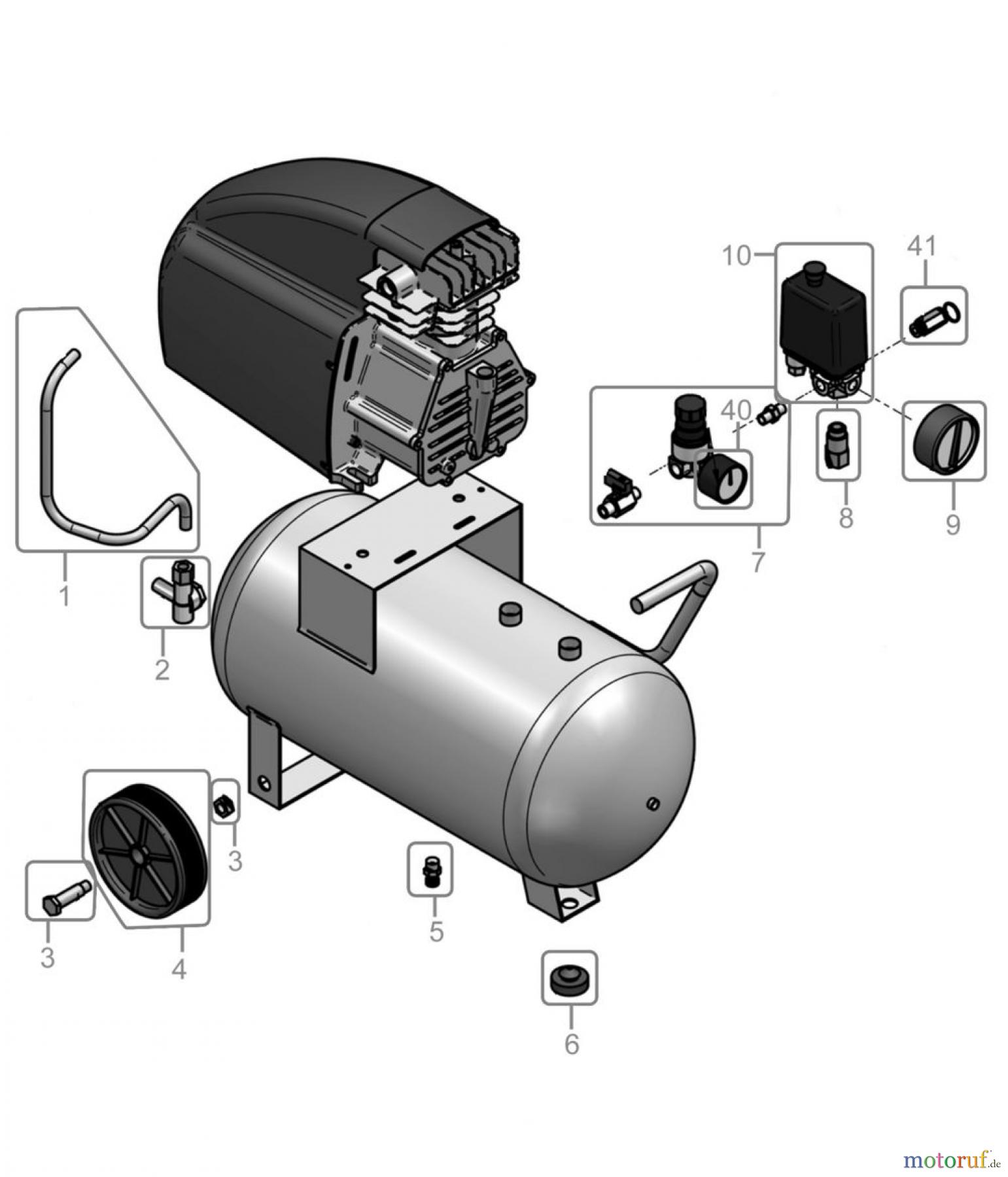  Güde Drucklufttechnik Kompressoren Ölgeschmiert bis 50l Kessel KOMPRESSOR 231/8/24 - 50041 FSL50041-08  Seite 1