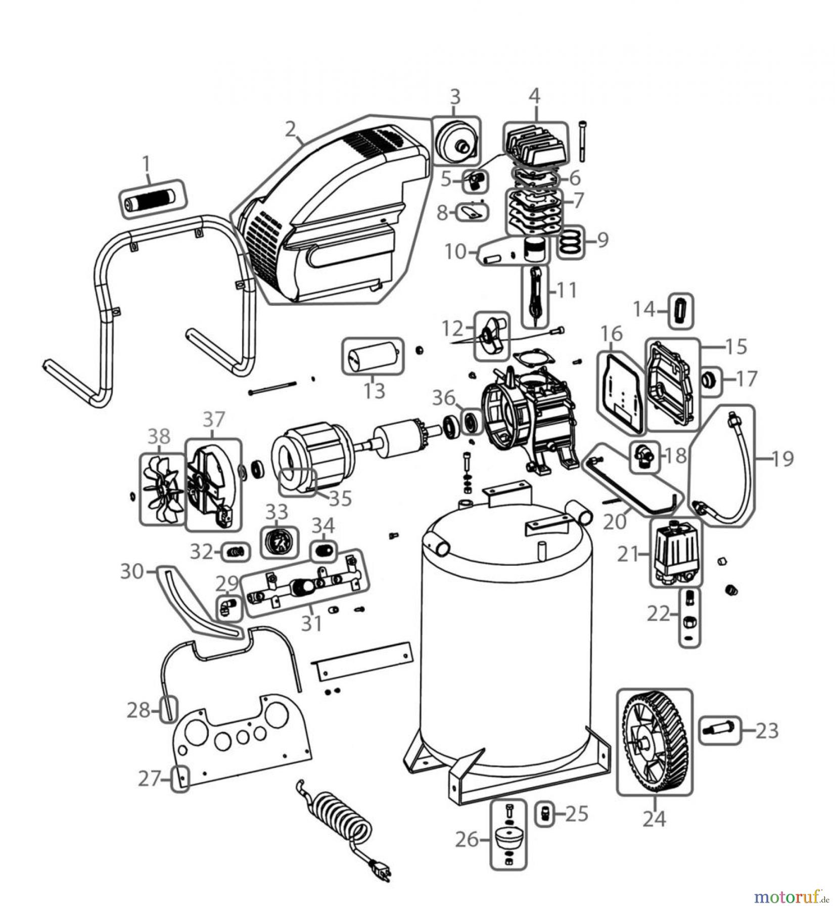  Güde Drucklufttechnik Kompressoren Ölgeschmiert bis 50l Kessel KOMPRESSOR 250/10/50 - 50066 FSL50066-03  