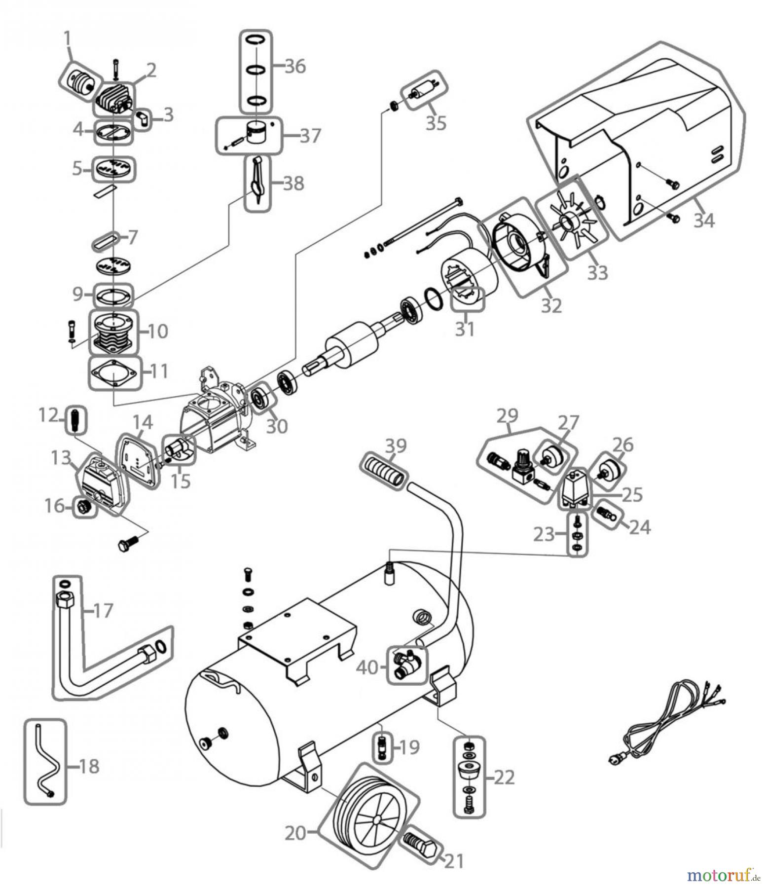  Güde Drucklufttechnik Kompressoren Ölgeschmiert bis 50l Kessel KOMPRESSOR 215/8/24 - 50075 FSL50075-02