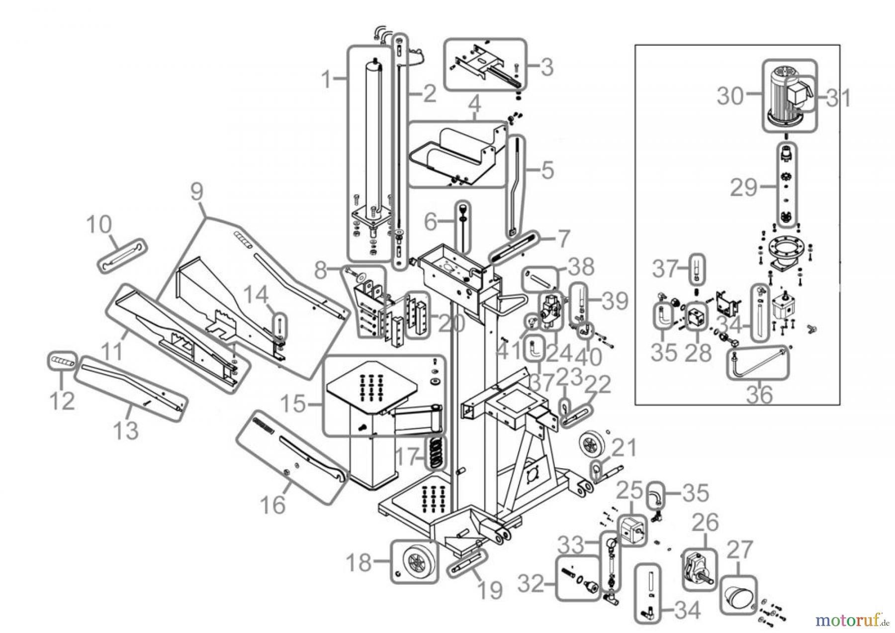  Güde Brennholzbearbeitung Holzspalter über 10 t Spaltdruck HOLZSPALTER DHH 1100/13 TEZ - 01977 FSL01977-03  