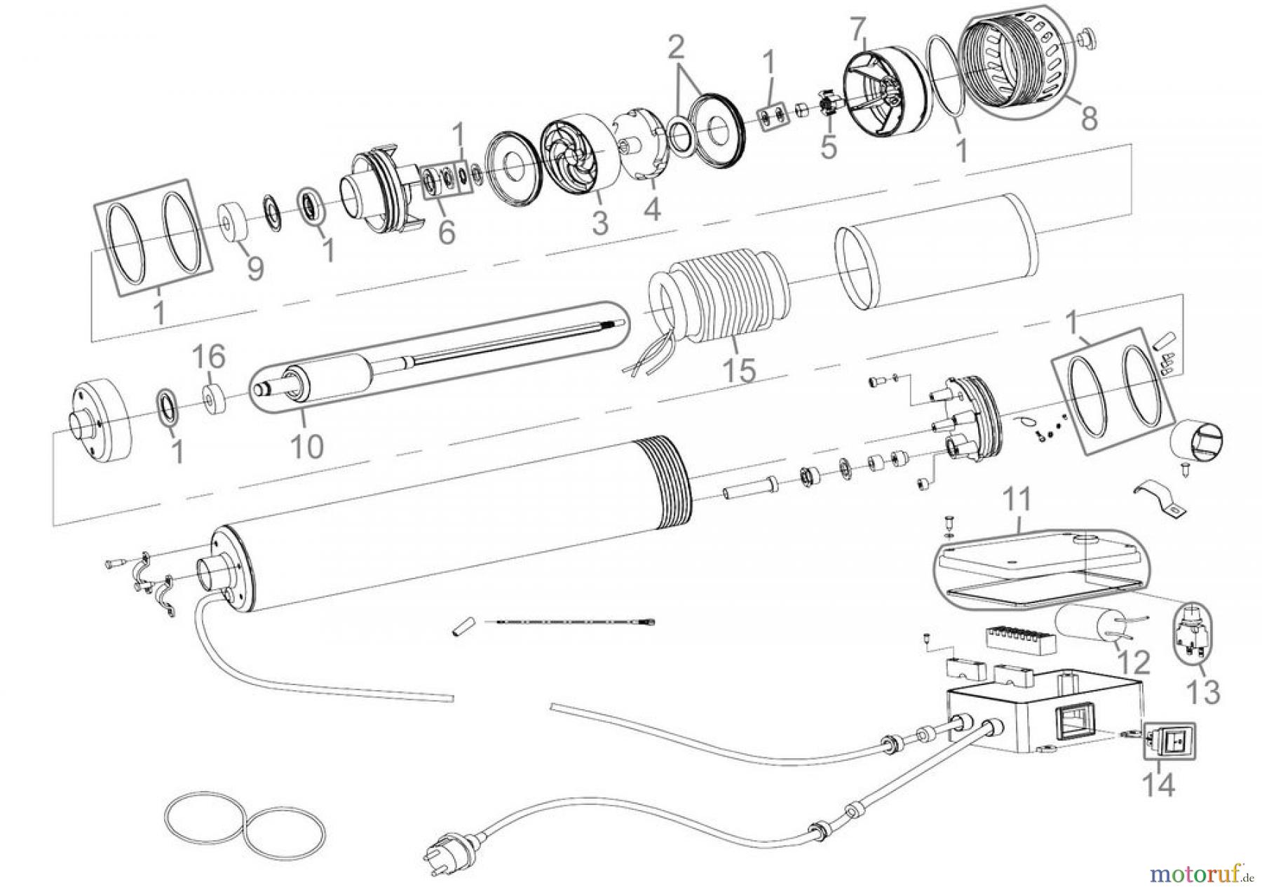  Güde Pumpentechnik Tauchpumpen Tiefbrunnenpumpen TIEFBRUNNENPUMPE GTT 900 - 94138 FSL94138-03