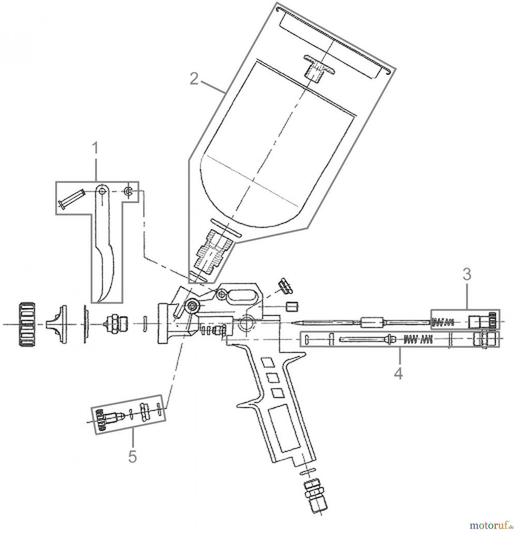  Güde Drucklufttechnik Druckluft Zubehör Farbspritzpistole FARBSPRITZPISTOLE FSP 100 - 02818 FSL02818-02