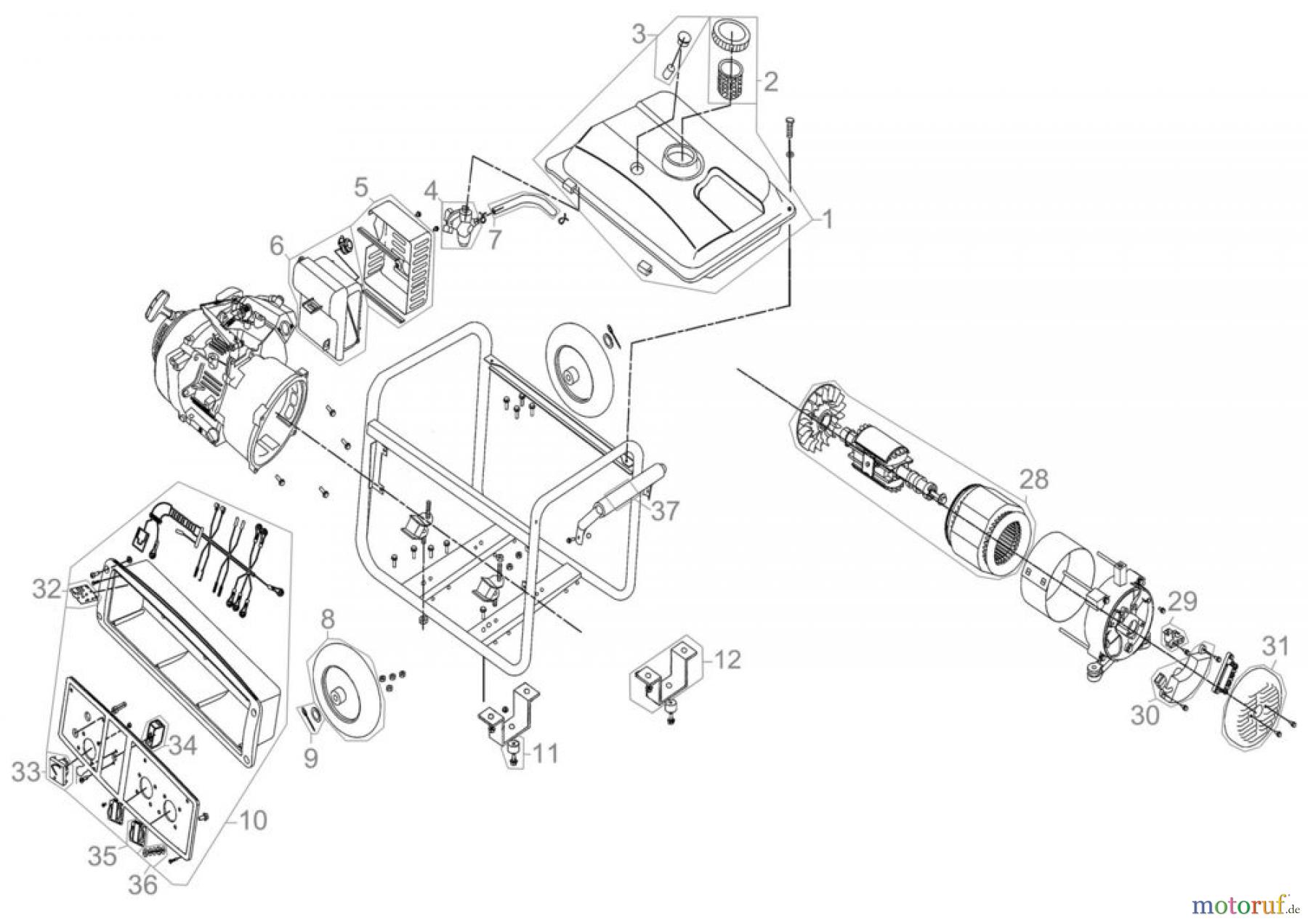  Güde Stromerzeuger Benzin-Stromerzeuger STROMERZEUGER GSE 4700 RS - 40631 FSL40631-02 Seite 1