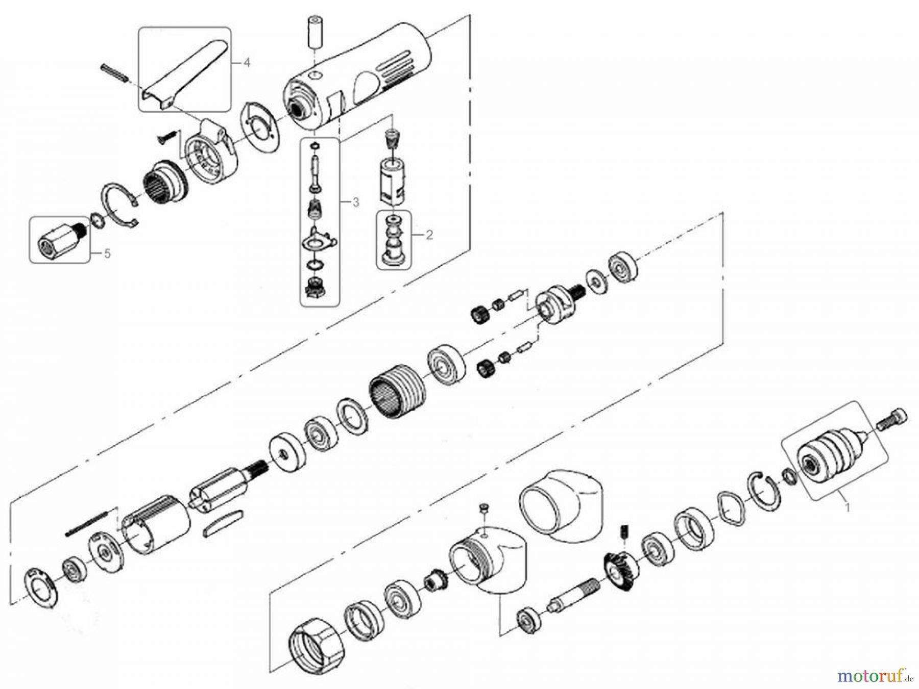  Güde Pro-Serie PRO-Drucklufttechnik Druckluftwerkzeuge Schleifer und Bohrer DL-WINKELBOHRMASCHINE 1200 PRO - 75155 FSL75155-01