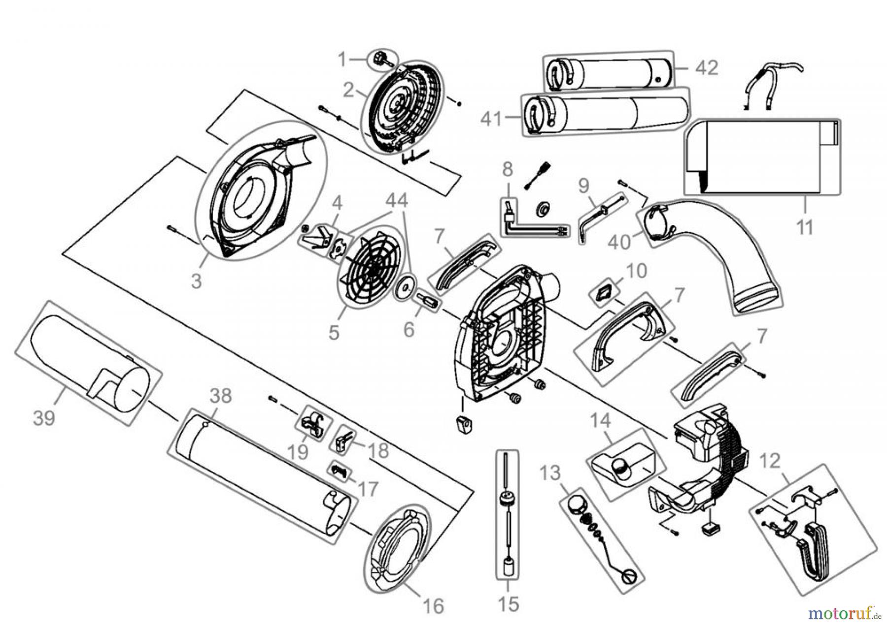  Güde Gartentechnik Laub-Sauger & Bläser Benzin BENZINLAUBSAUGER GBLS 2500 - 94047 FSL94047-02 Seite 1