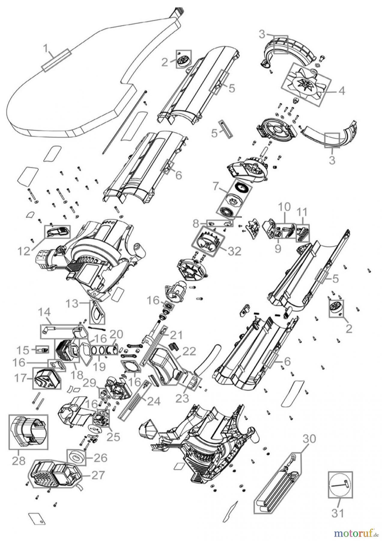  Güde Gartentechnik Laub-Sauger & Bläser Benzin MOTORLAUBSAUGER GBL 2200 A - 94356 FSL94356-01