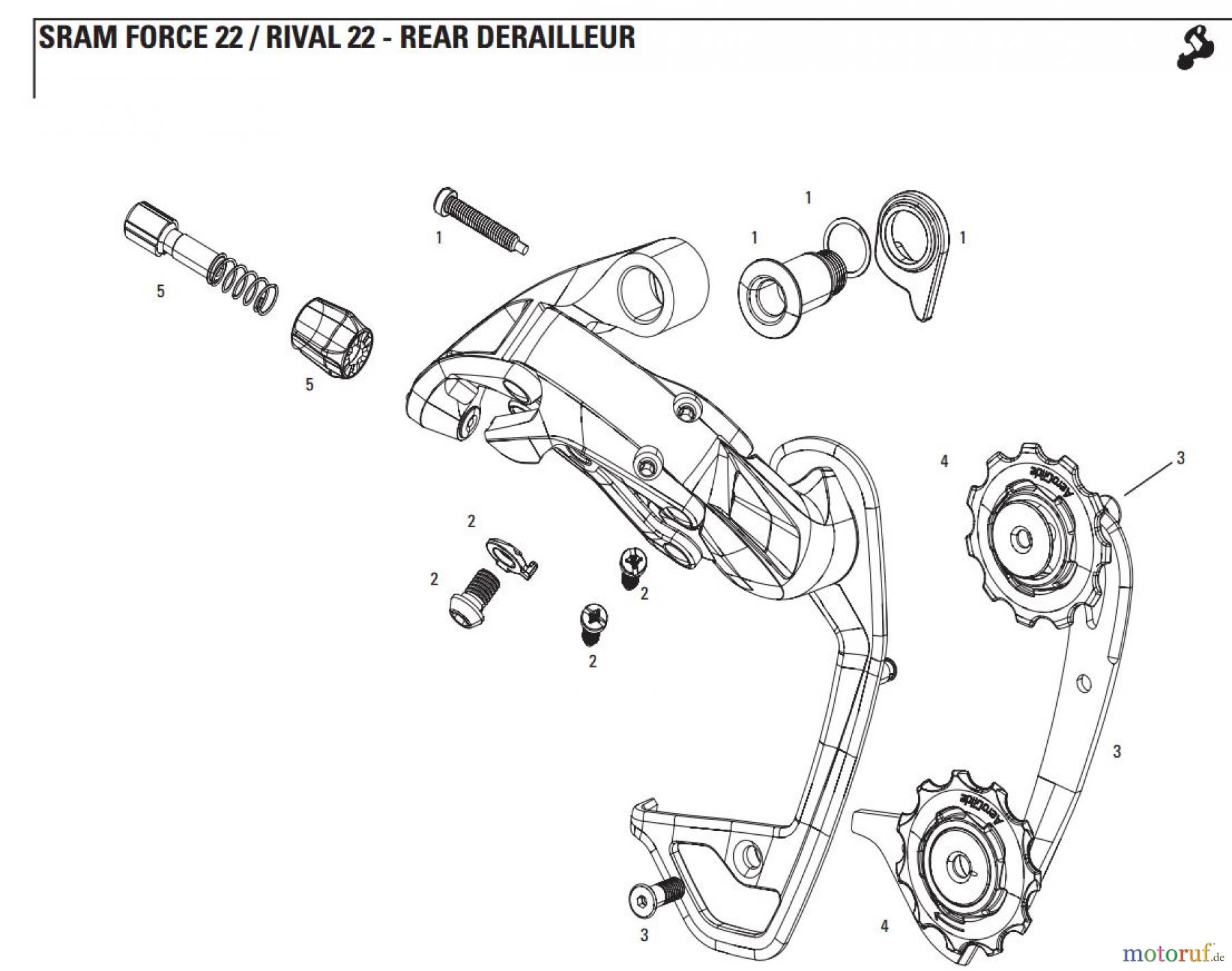  Sram Sram SRAM FORCE 22 / RIVAL 22 - REAR DERAILLEUR