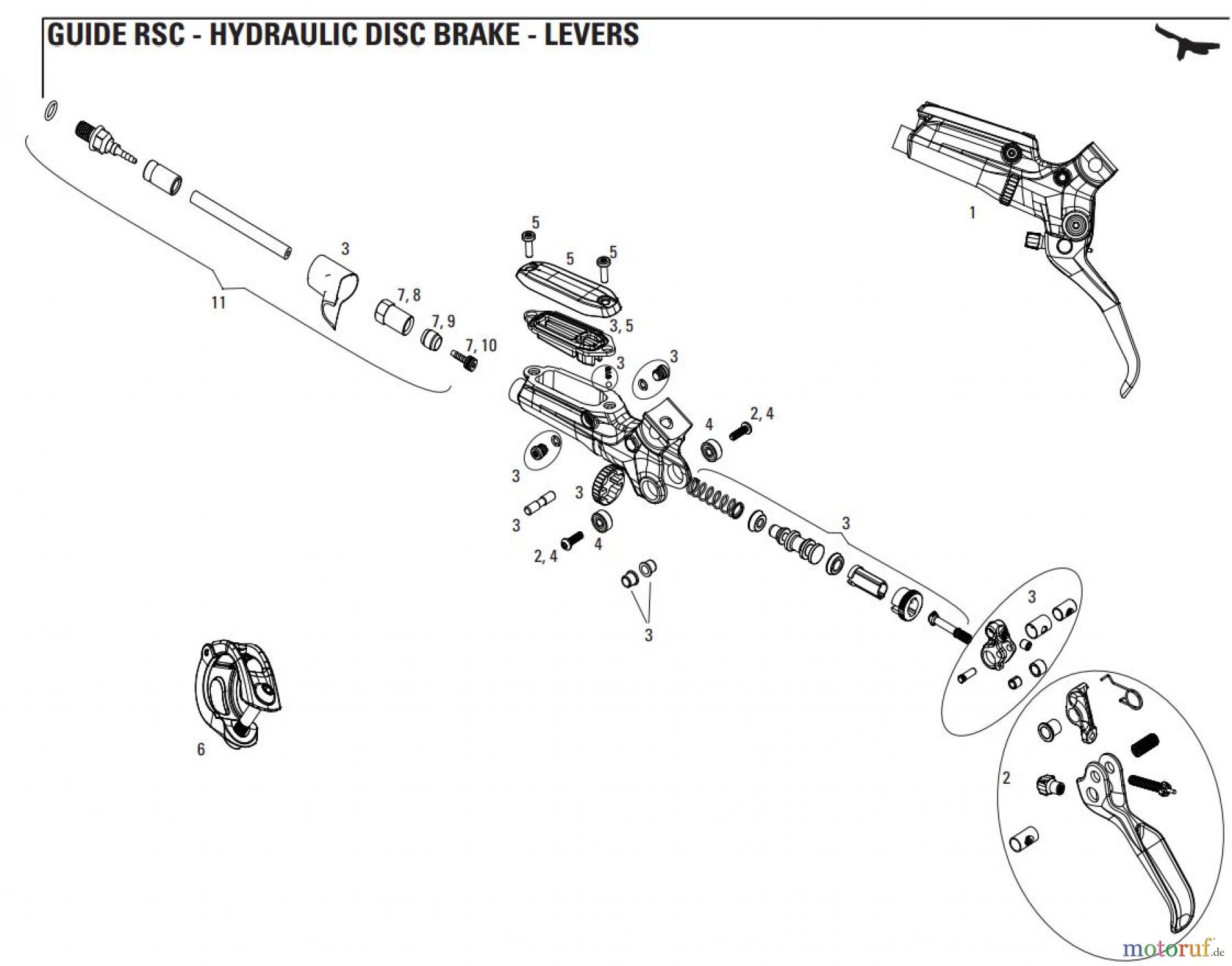  Sram Sram GUIDE RSC - HYDRAULIC DISC BRAKE - LEVERS