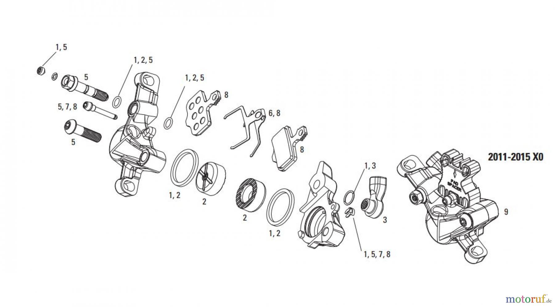  Sram Sram X0 - HYDRAULIC DISC BRAKE - CALIPERS