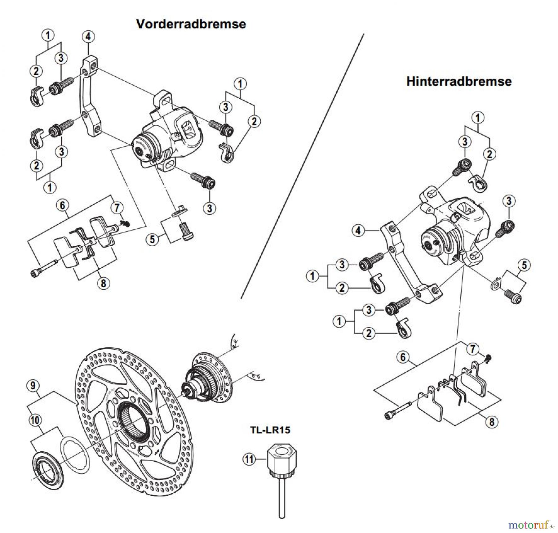  Shimano BR Brake - Bremse BR-M495, 2005 SHIMANO Scheibenbremse