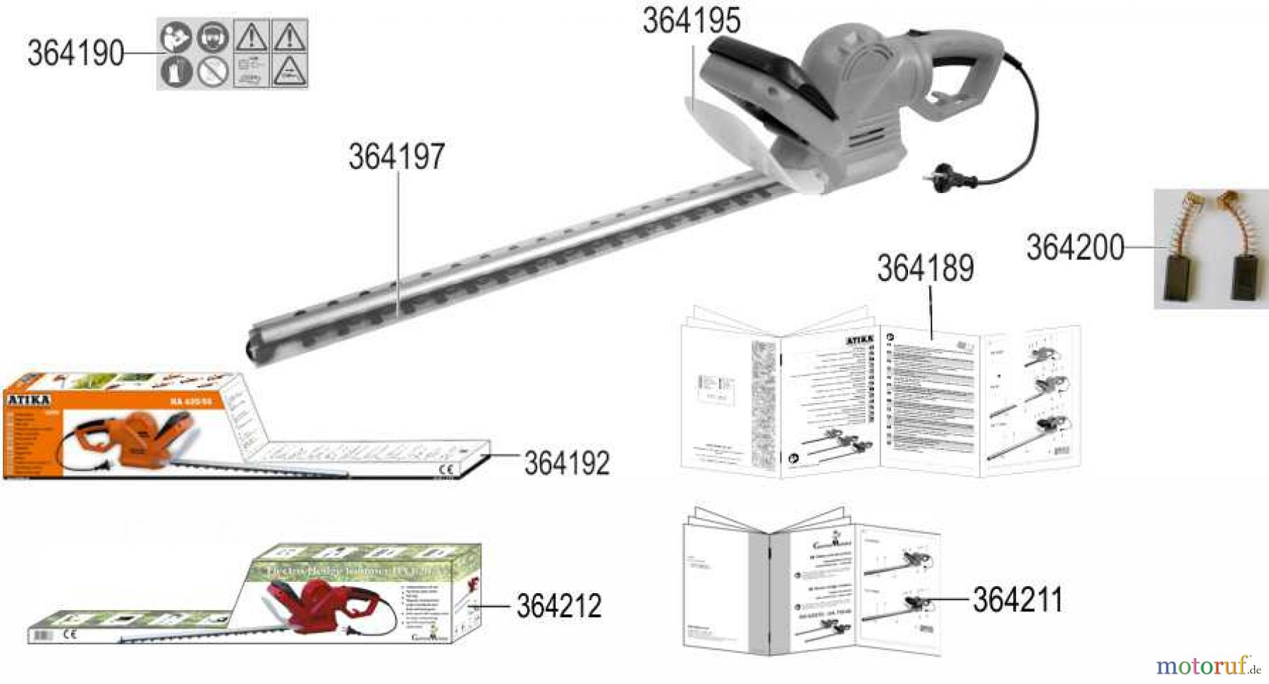  Atika Garten Heckenscheren HA 620/55