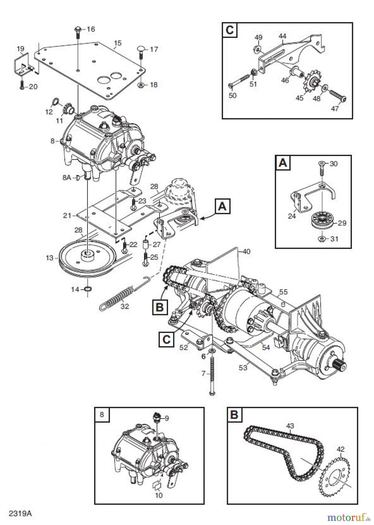  Global Garden Products GGP Frontmäher X1 2010 TRANSMISSION