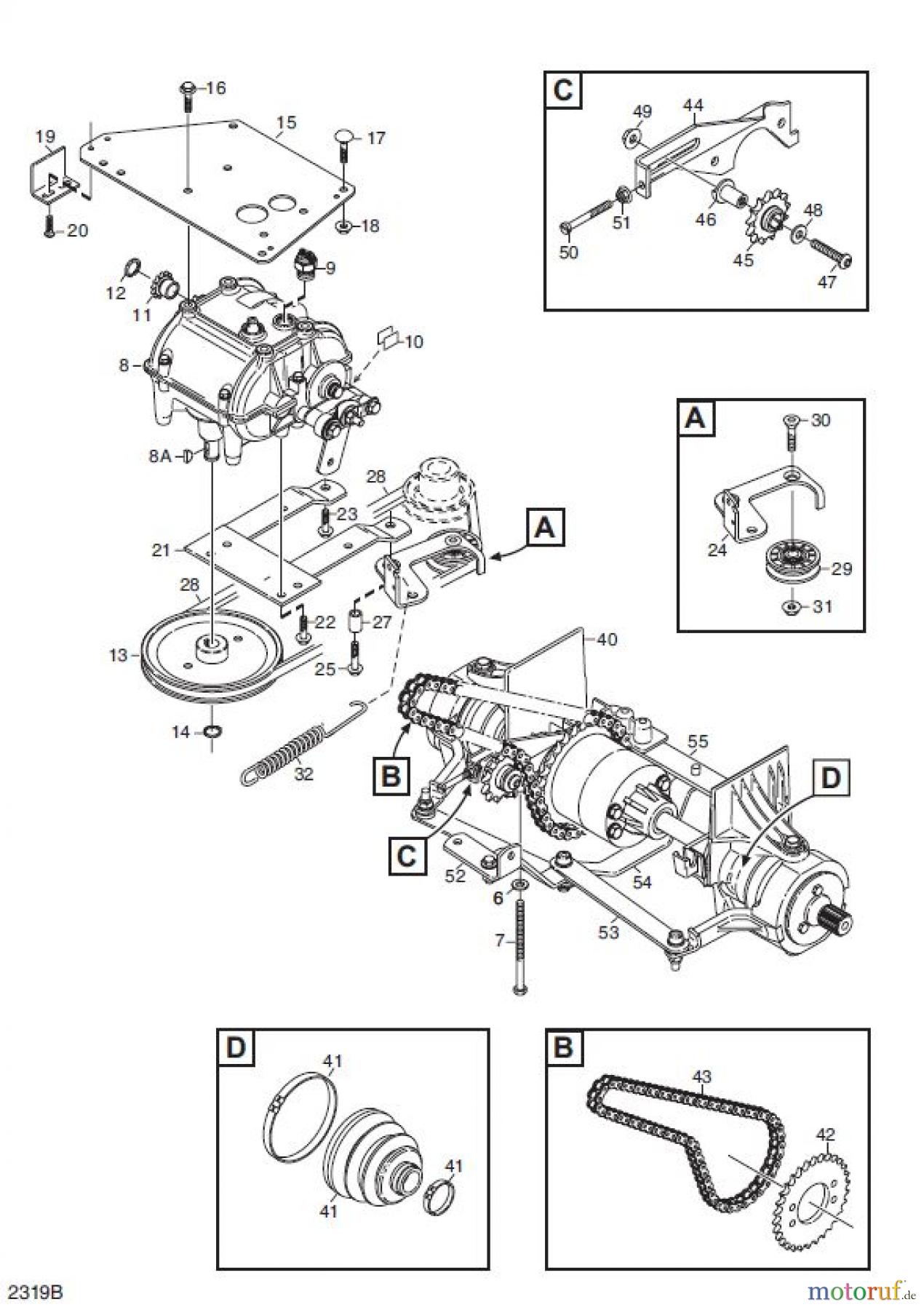  Global Garden Products GGP Frontmäher X1 2011 TRANSMISSION 