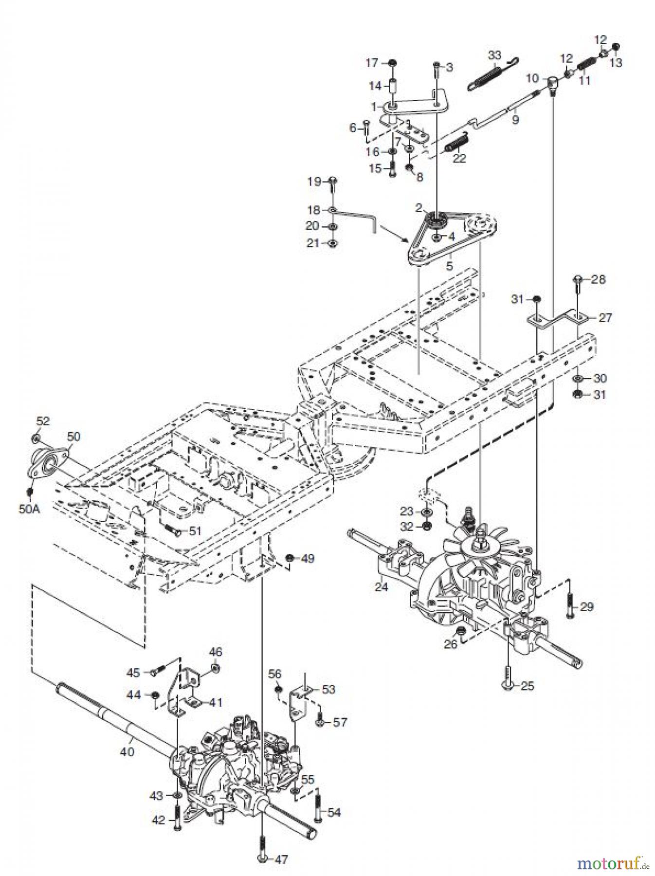  Global Garden Products GGP Frontmäher XK_XK4 SERIES 2008 XK 4 160HD TRANSMISSION 4WD (mechanische Teile)