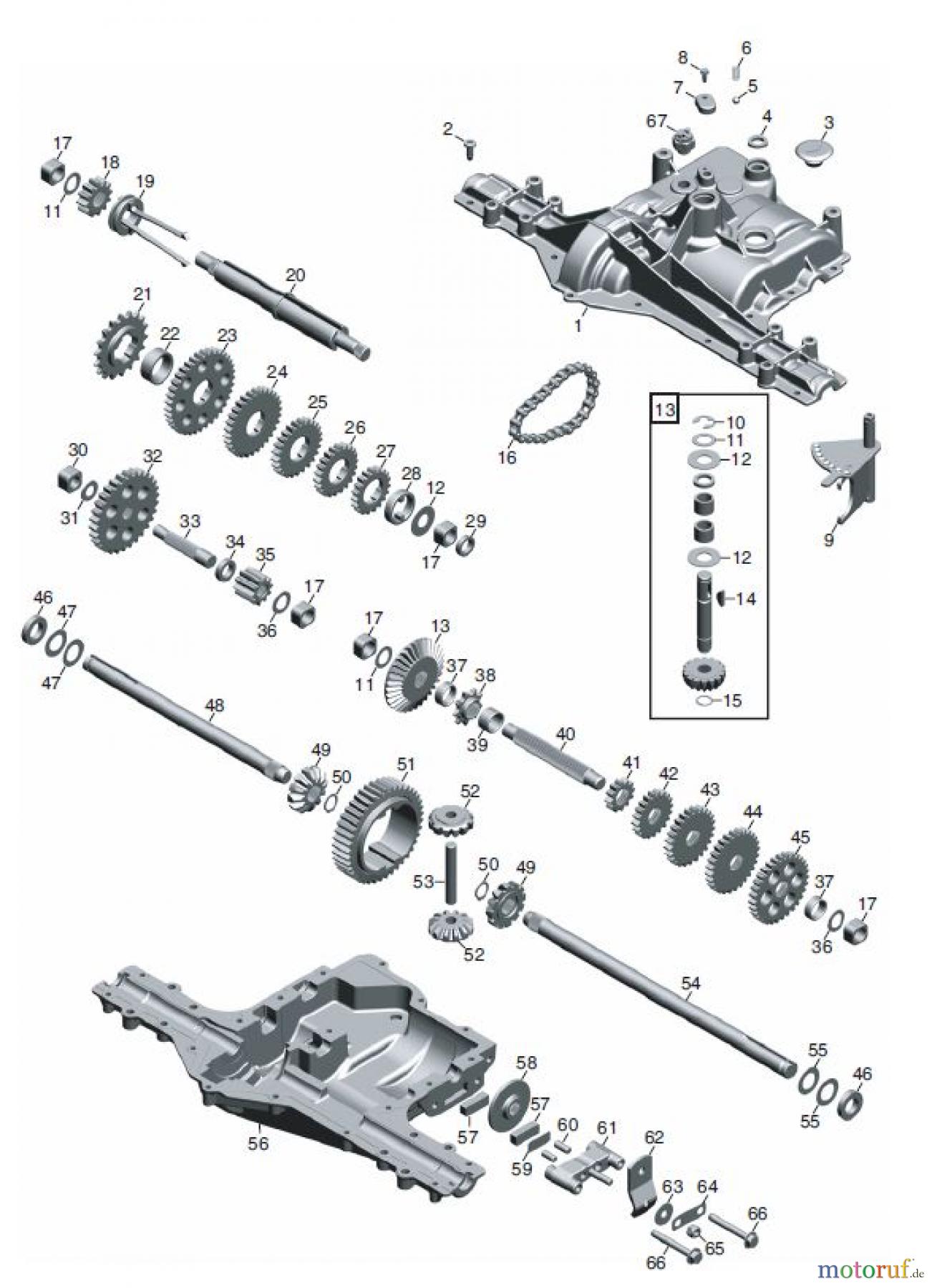  Global Garden Products GGP Frontmäher XK_XK4 SERIES 2009 DANA GETRIEBE 6800-7, 6800-8