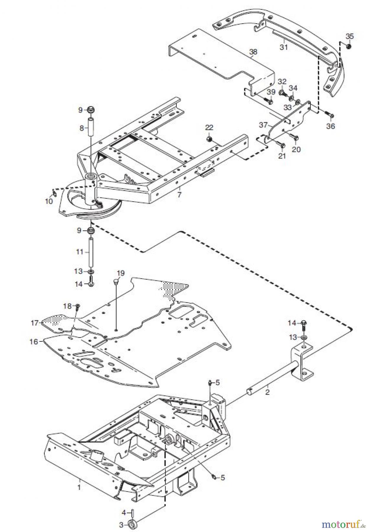  Global Garden Products GGP Frontmäher XK_XK4 SERIES 2009 XK4 160HD RAHMEN 4WD 