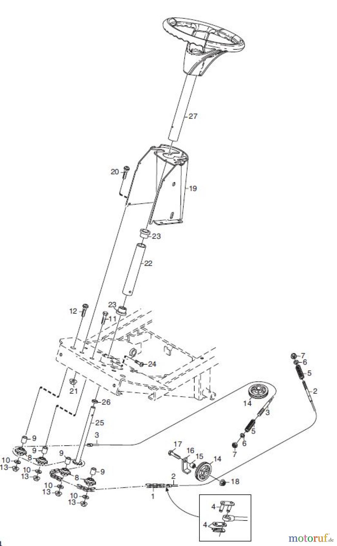  Global Garden Products GGP Frontmäher XK_XK4 SERIES 2009 XK 140HD- XK160HD XK LENKUNG 2 WD