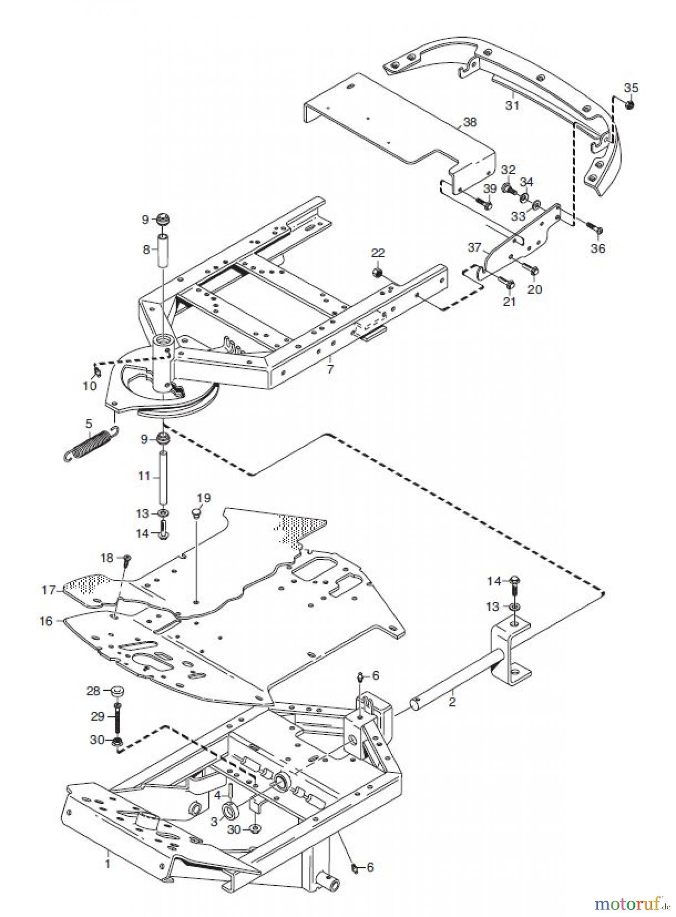  Global Garden Products GGP Frontmäher XK_XK4 SERIES 2010 XK 140HD- XK 160HD RAHMEN 2WD