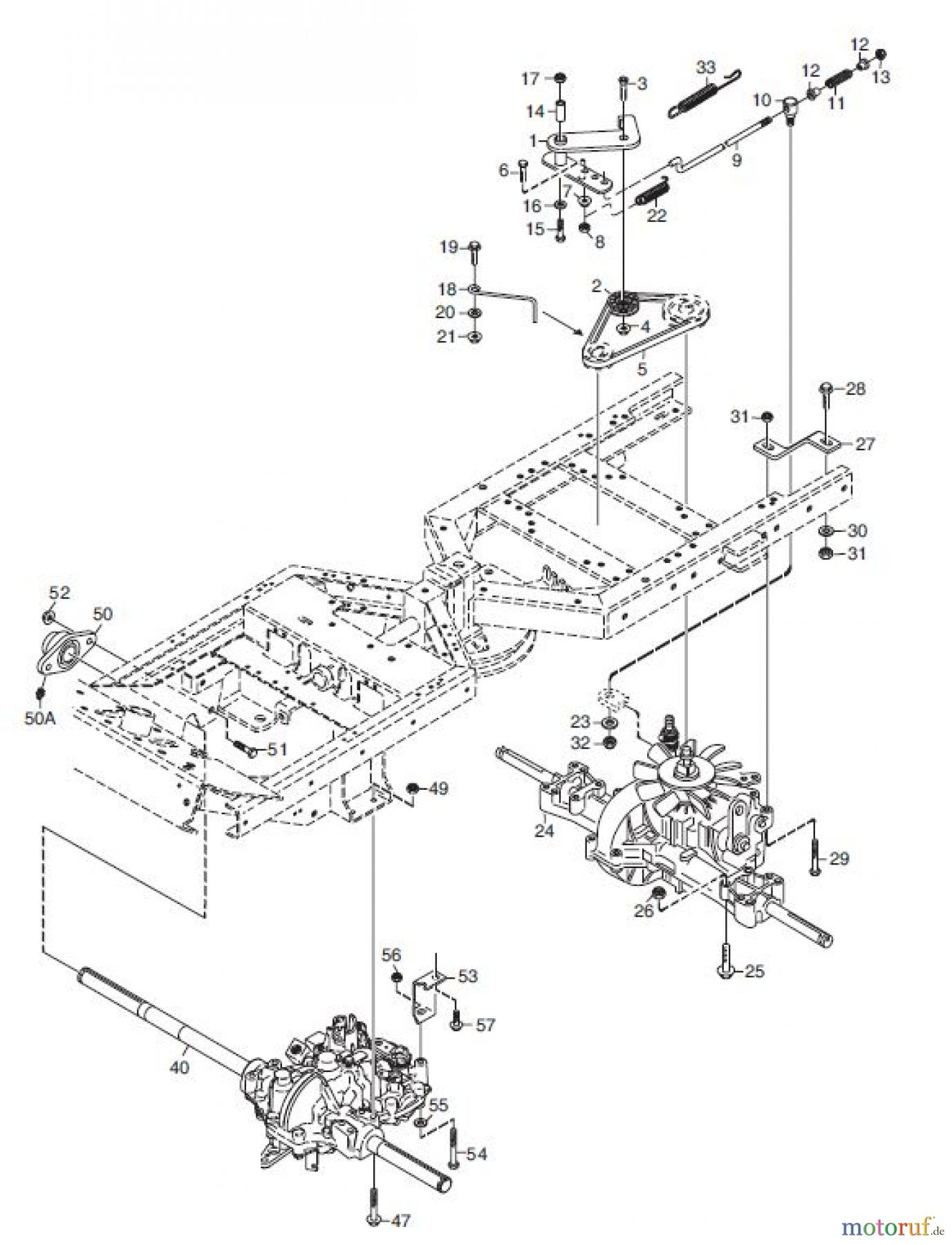  Global Garden Products GGP Frontmäher XK_XK4 SERIES 2010 XK 140HD- XK 160-XK4 160HD TRANSMISSION 4WD (mekanische Teile)