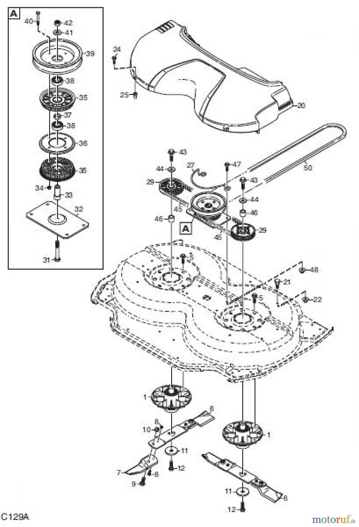  Global Garden Products GGP Frontmäher XKH4_Series 2009 XK MÄHWERK 95C TRANSMISSION 