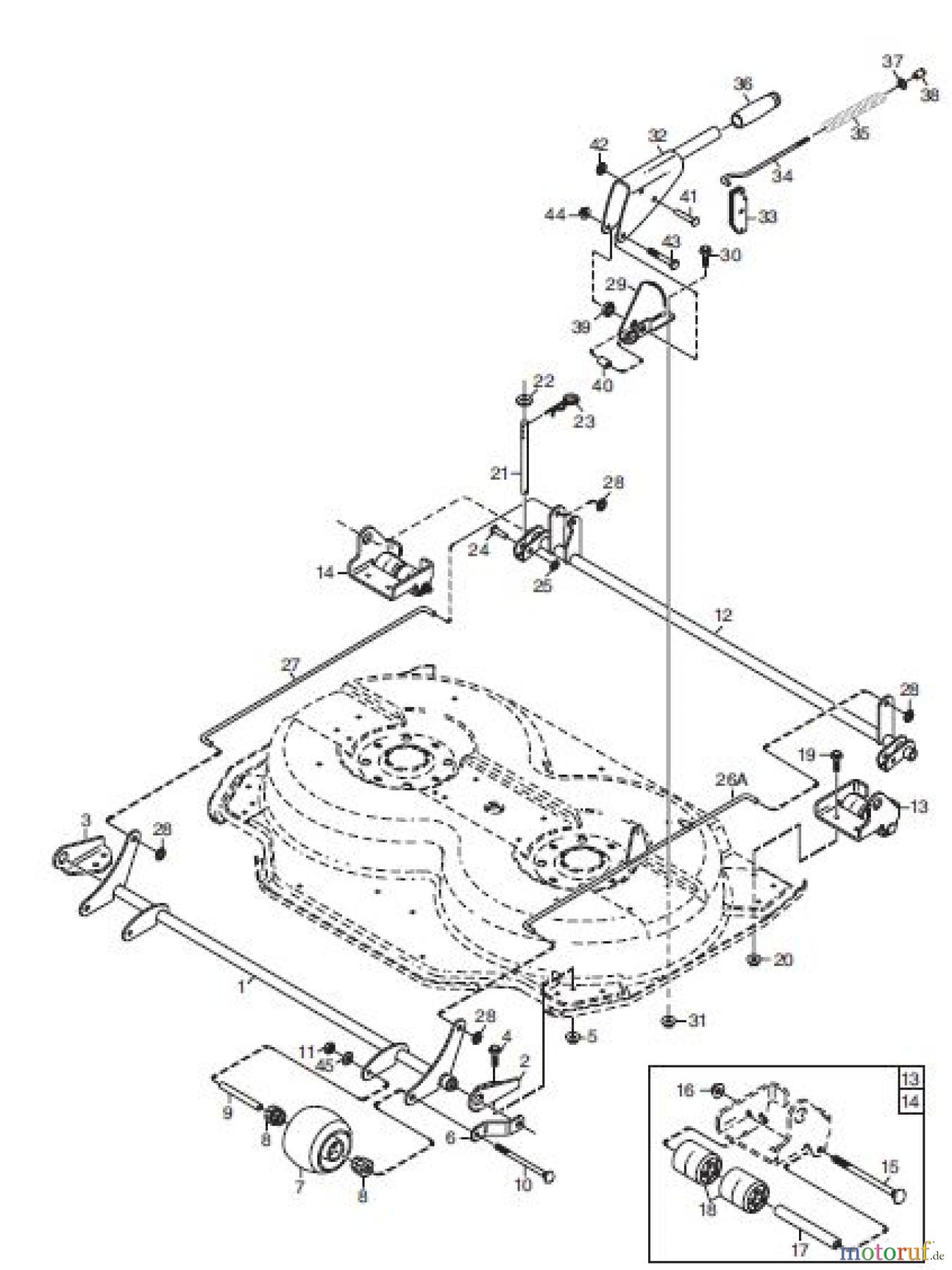  Global Garden Products GGP Frontmäher XKH4_Series 2010 XK MÄHWERK 95C REGULIERUNGEN