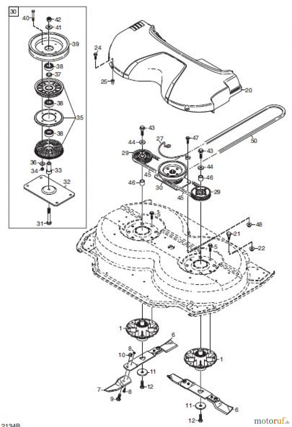  Global Garden Products GGP Frontmäher XKH4_Series 2010 XK MÄHWERK 95C TRANSMISSION