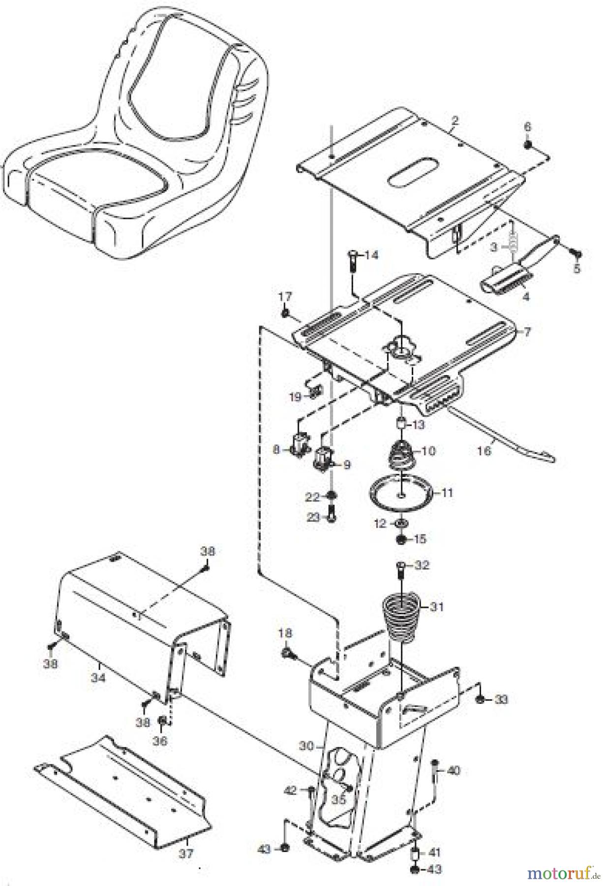  Global Garden Products GGP Frontmäher XKH4_Series 2010 XHK4 165HD- XHK4 180HD SITZ