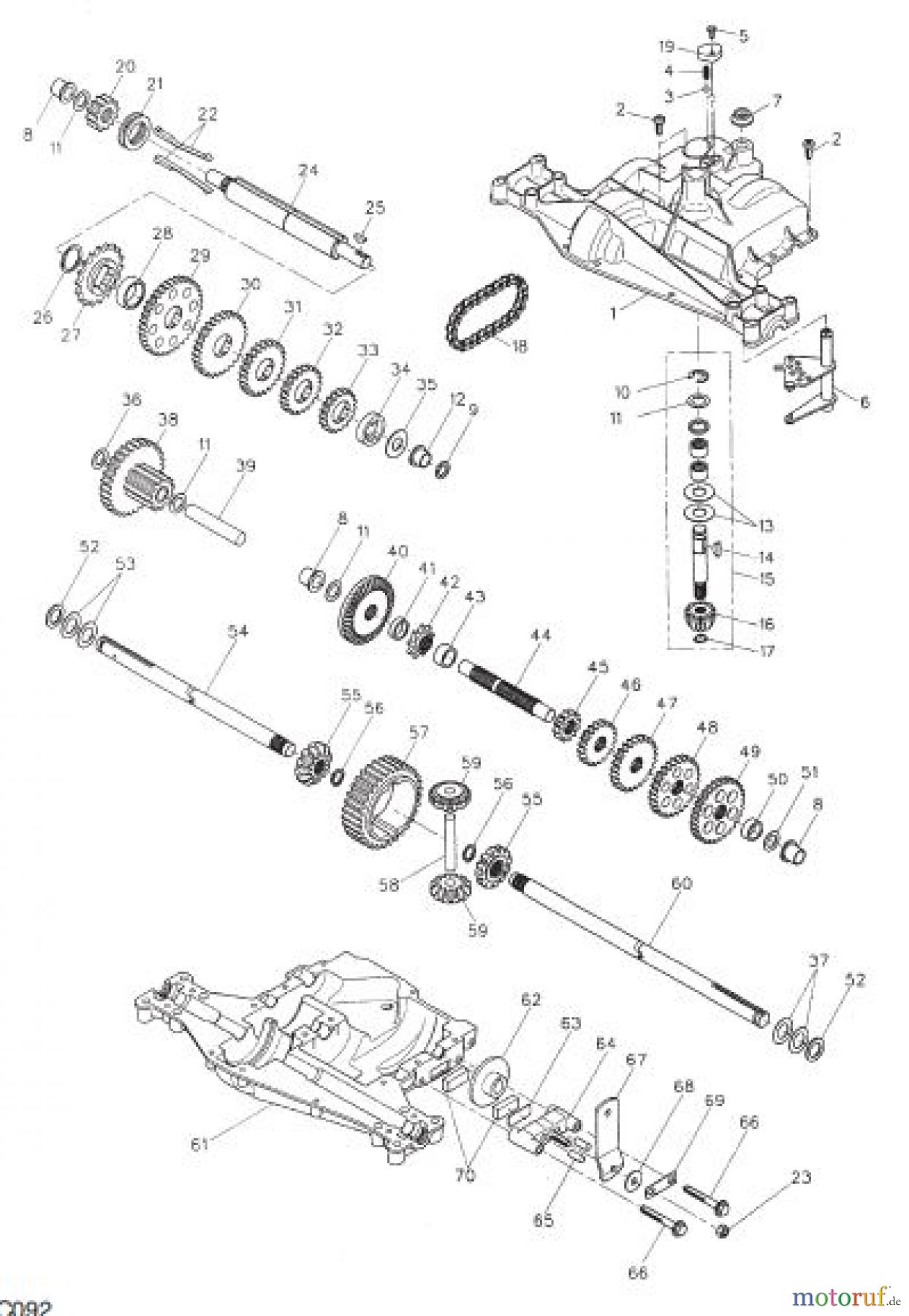  Global Garden Products GGP Frontmäher XM_Series 2007 DANA GETRIEBE 4360- 197 