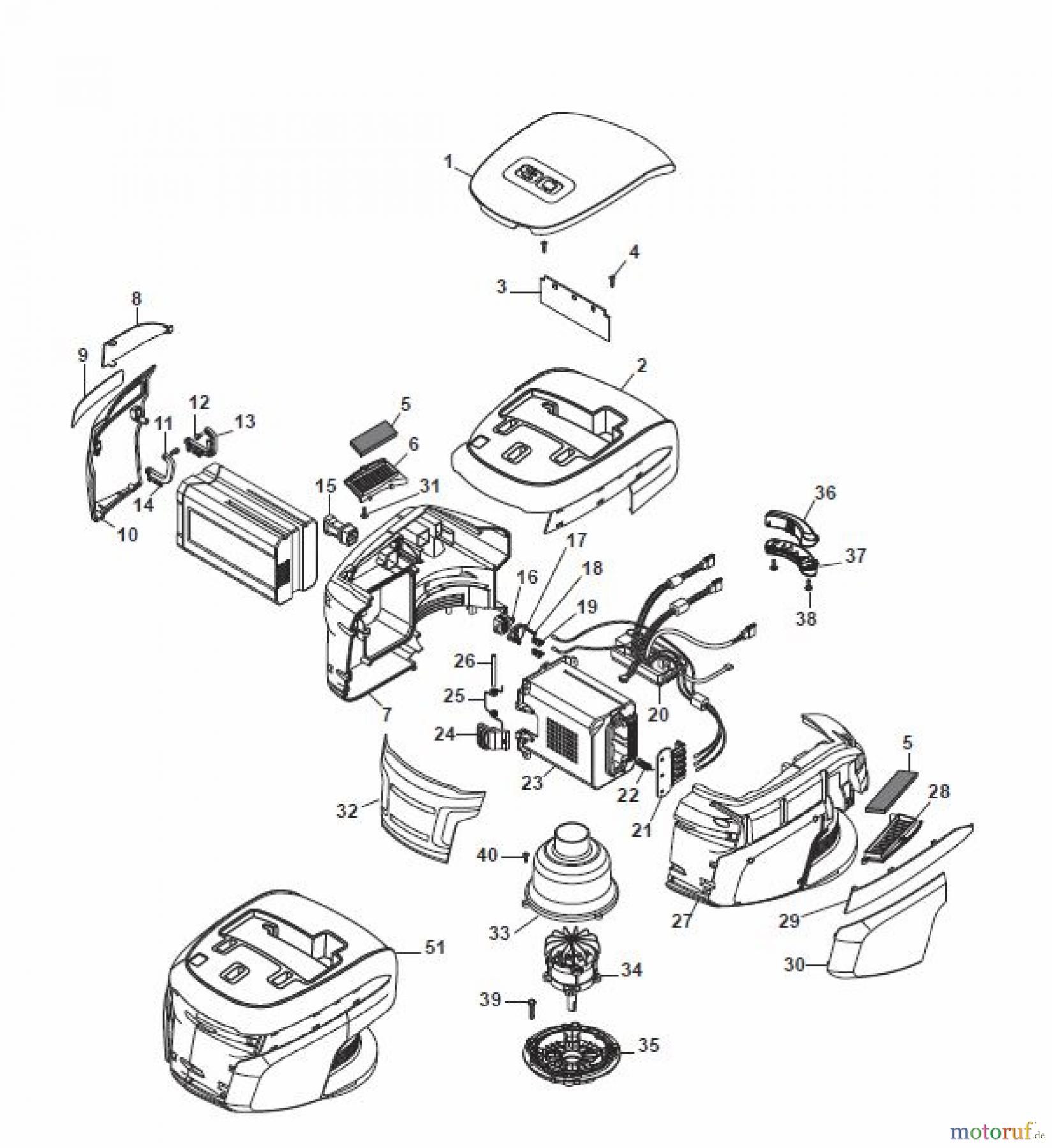  Global Garden Products GGP Rasenmäher Baujahr 2017 Akku 2017 Mit Antrieb MCS 500 TR Li 80 Battery Motor Ass.y