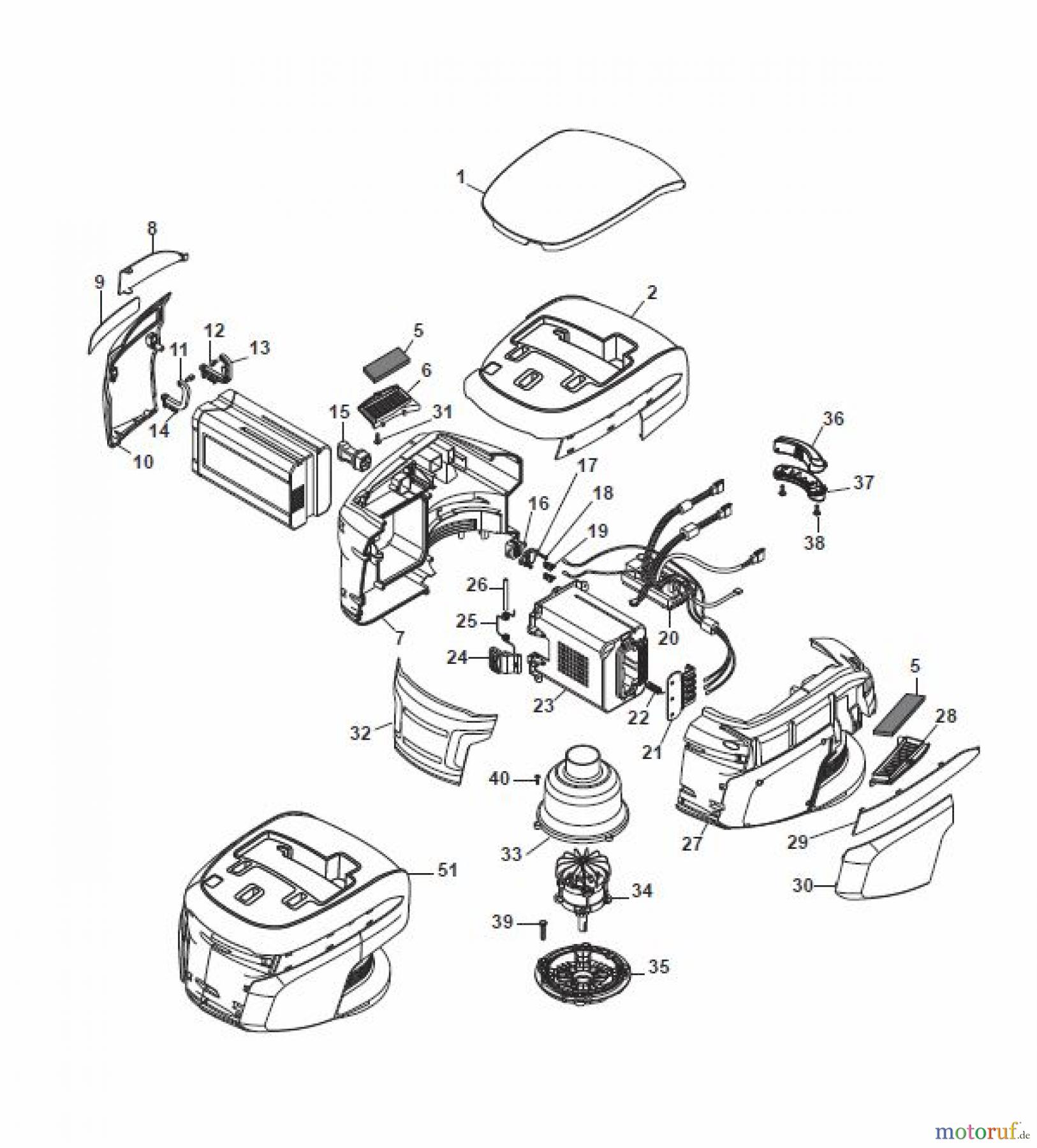  Global Garden Products GGP Rasenmäher Akku 2017 Mit Antrieb MP1 500 S Li 80 Battery Motor Ass.y