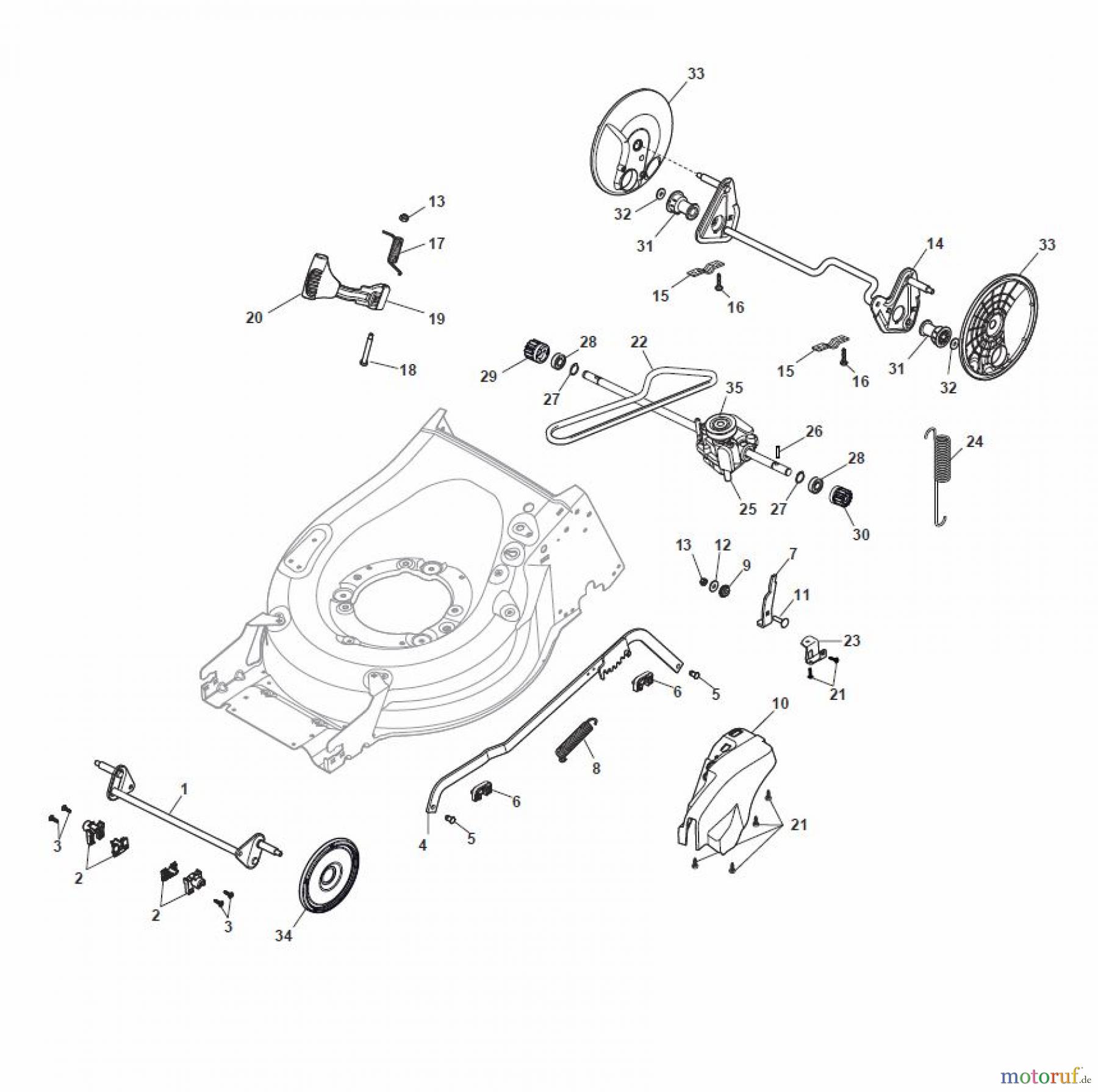  Global Garden Products GGP Rasenmäher Akku 2017 Ohne Antrieb MP1 500 Li 80 Deck And Height Adjusting