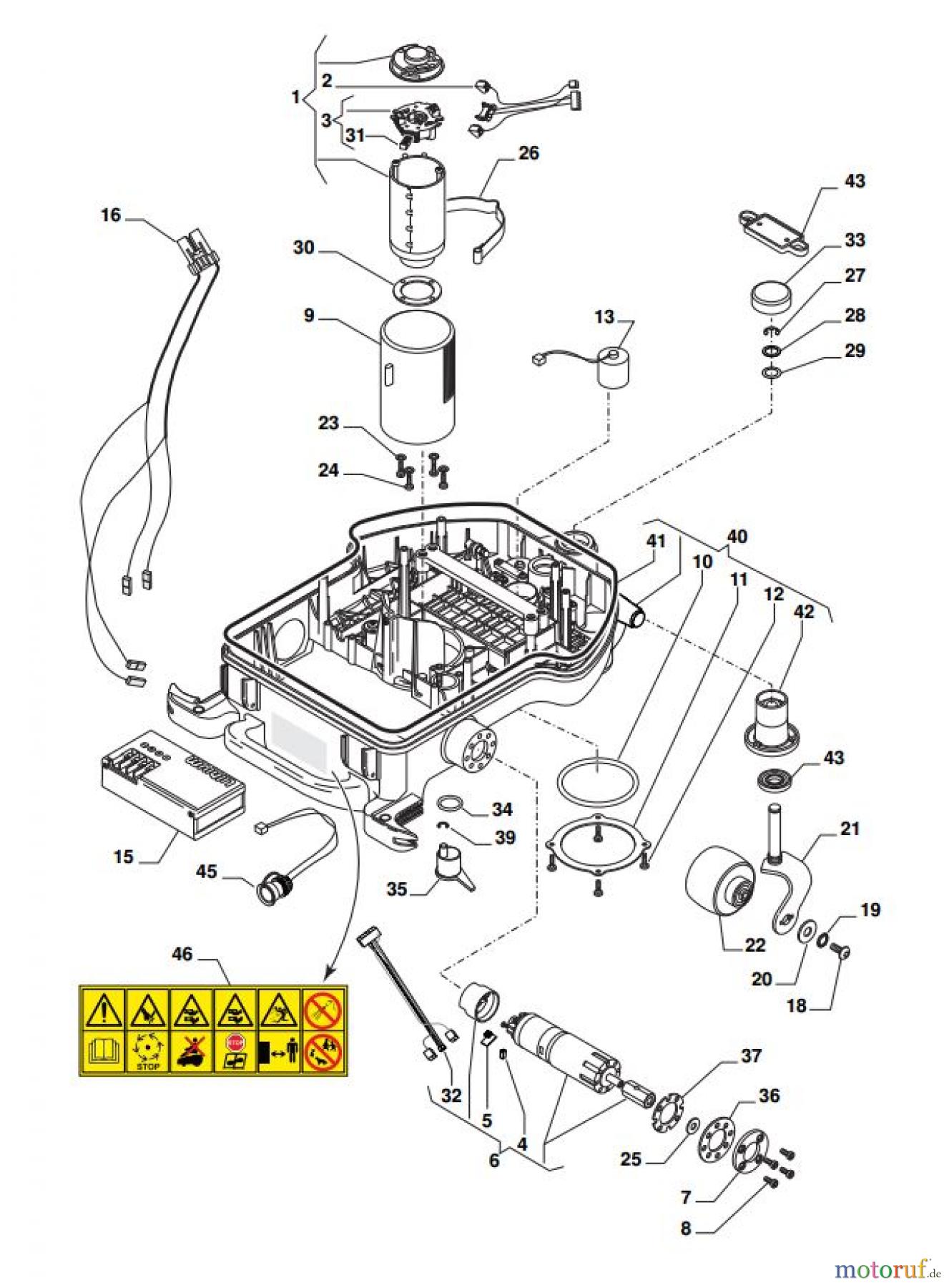  Stiga Mähroboter Baujahr 2017 Autoclip 200 2017 Autoclip 221 2R2001008/J17 - Season 2018 Motor, Transmission