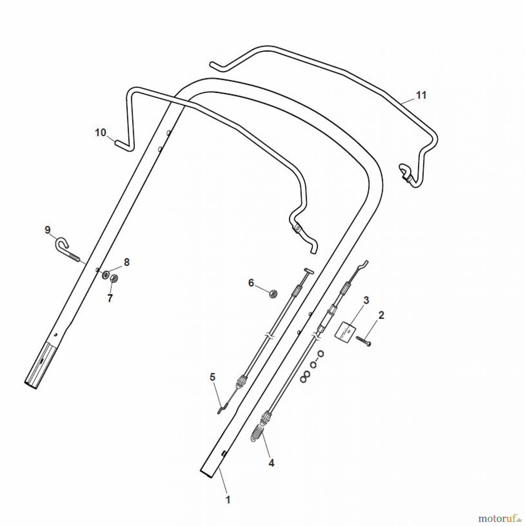  Global Garden Products GGP Rasenmäher Benzin Mit Antrieb 2017 CRC-CSC 534 WSE - CRC-CSC WSQE Handle, Upper Part