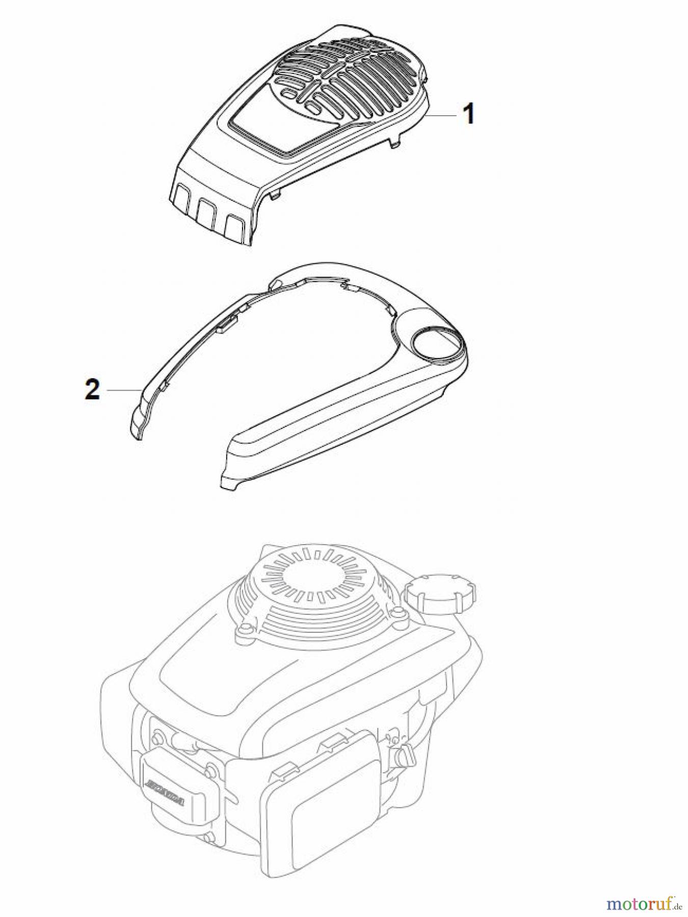  Global Garden Products GGP Rasenmäher Baujahr 2017 Benzin Mit Antrieb 2017 CRC-CSC 534 WSE - CRC-CSC WSQE Honda Engine Cover