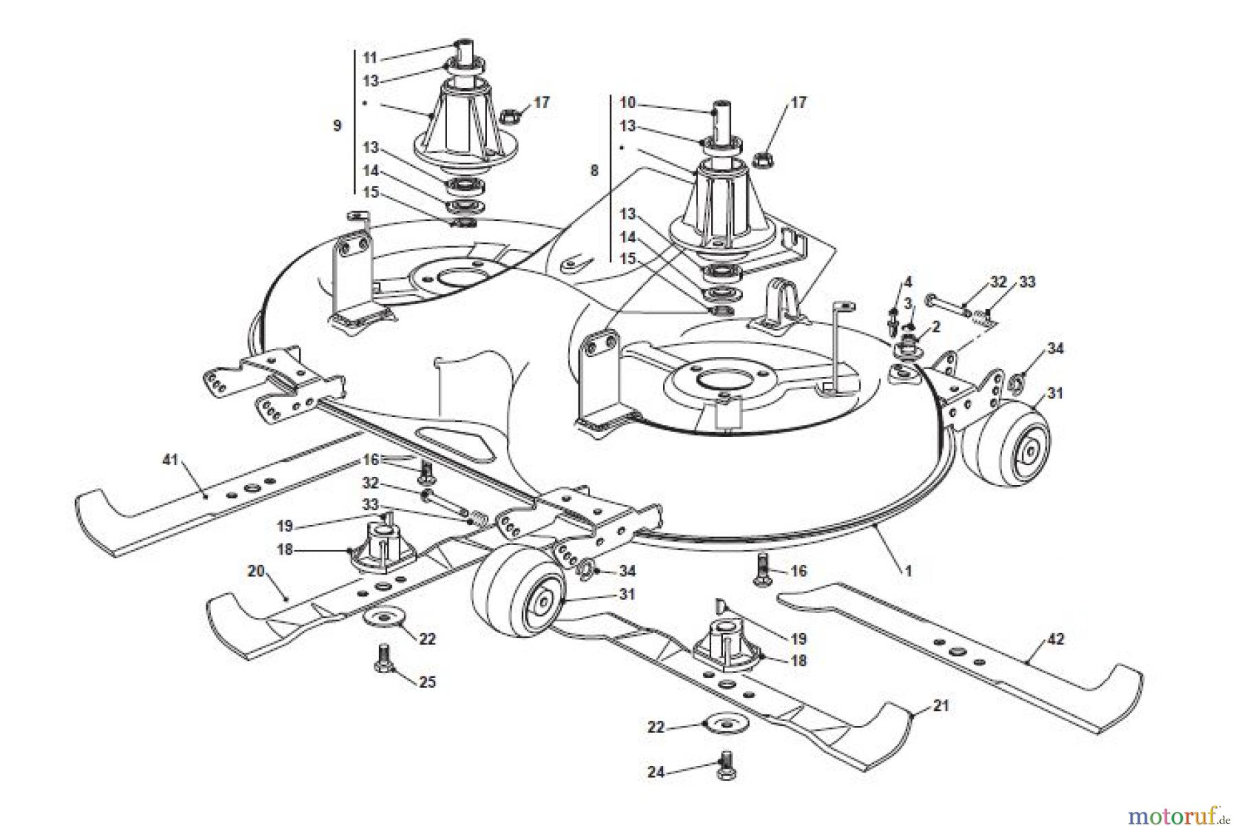  Global Garden Products GGP Aufsitzmäher Sammler Cellecting Pro 2017 THS 122 Hydro Cutting Plate