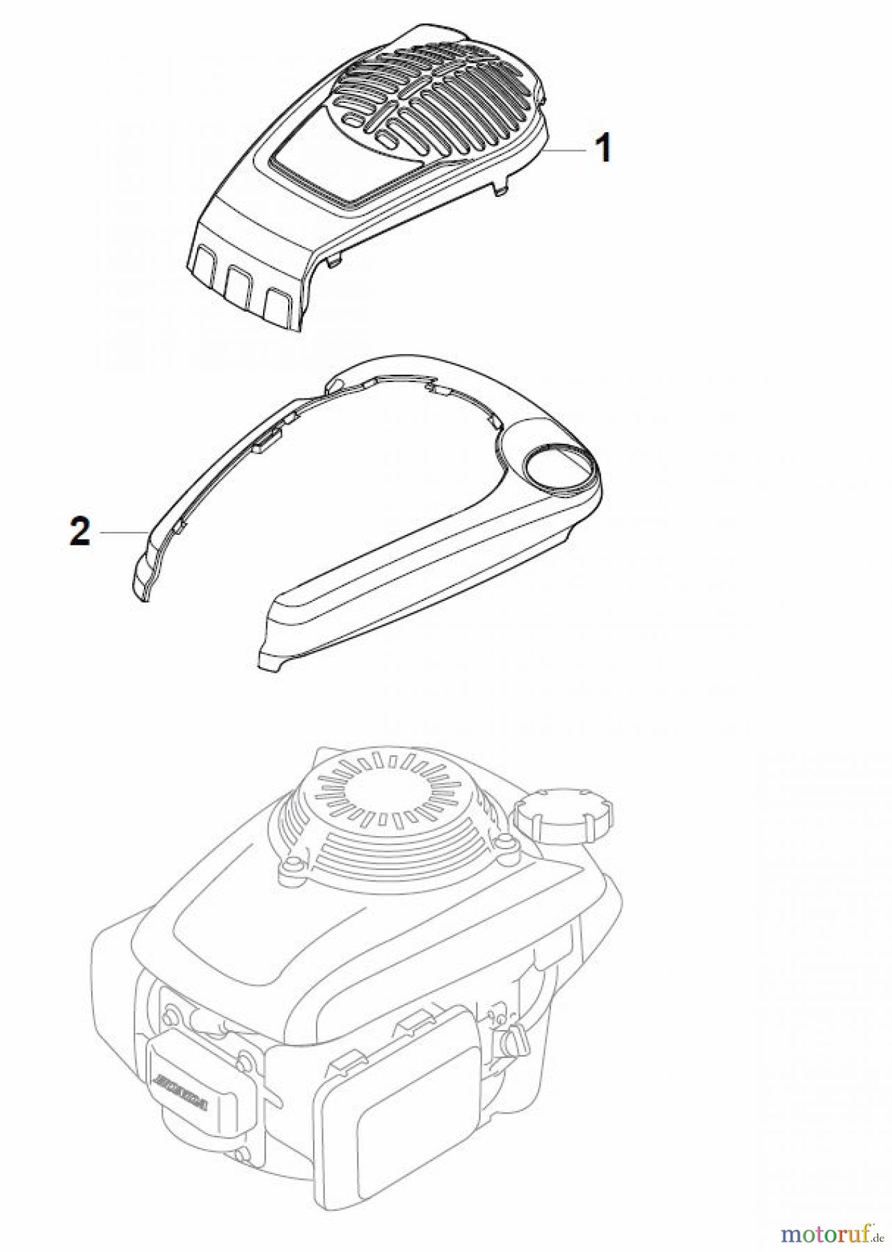  Global Garden Products GGP Rasenmäher Benzin Mit Antrieb 2017 CR-CS 434 WS Honda Engine Cover