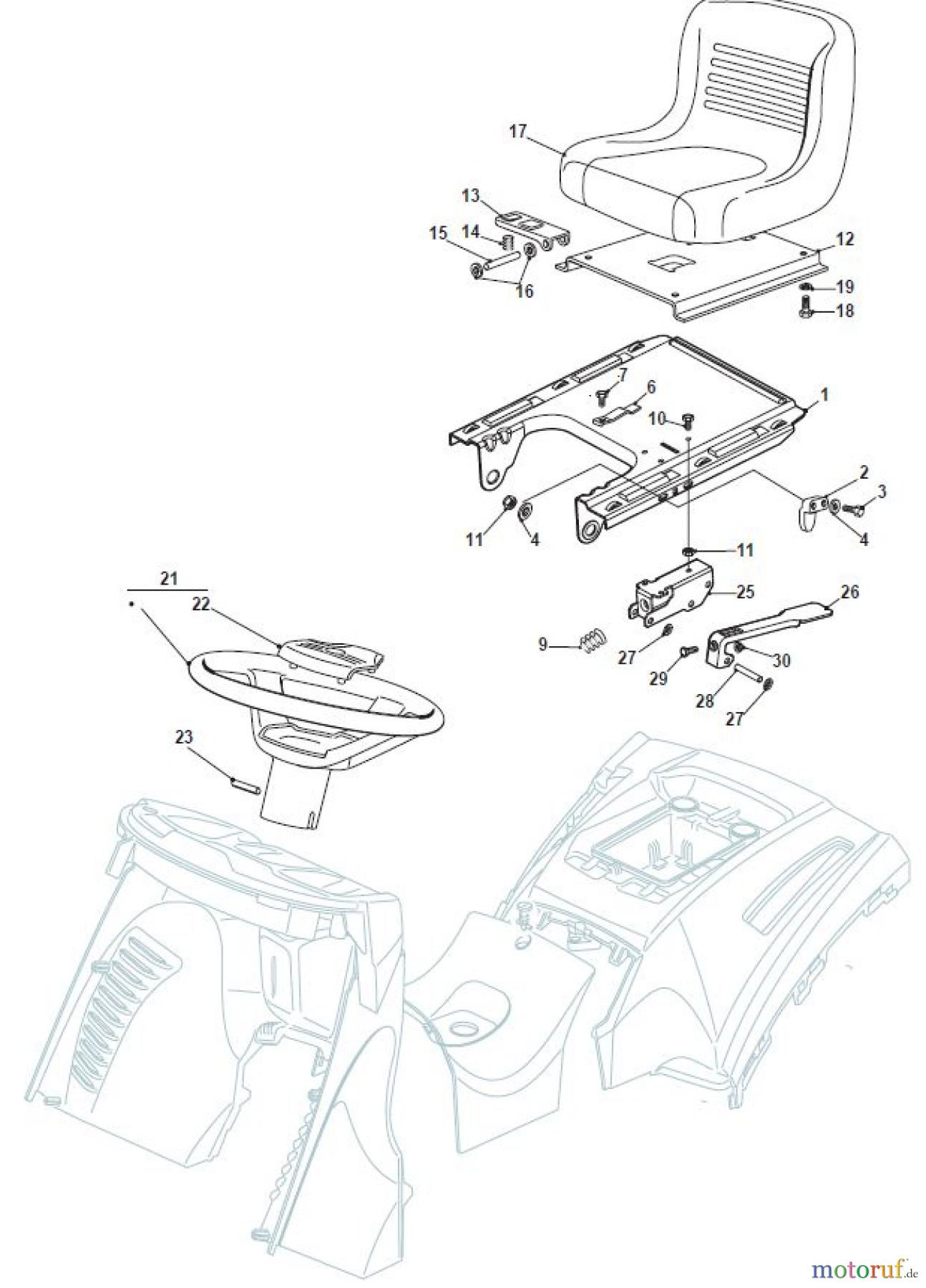  Global Garden Products GGP Aufsitzmäher Sammler Cellecting Pro 2017 THX 122 Hydro Seat & Steering Wheel