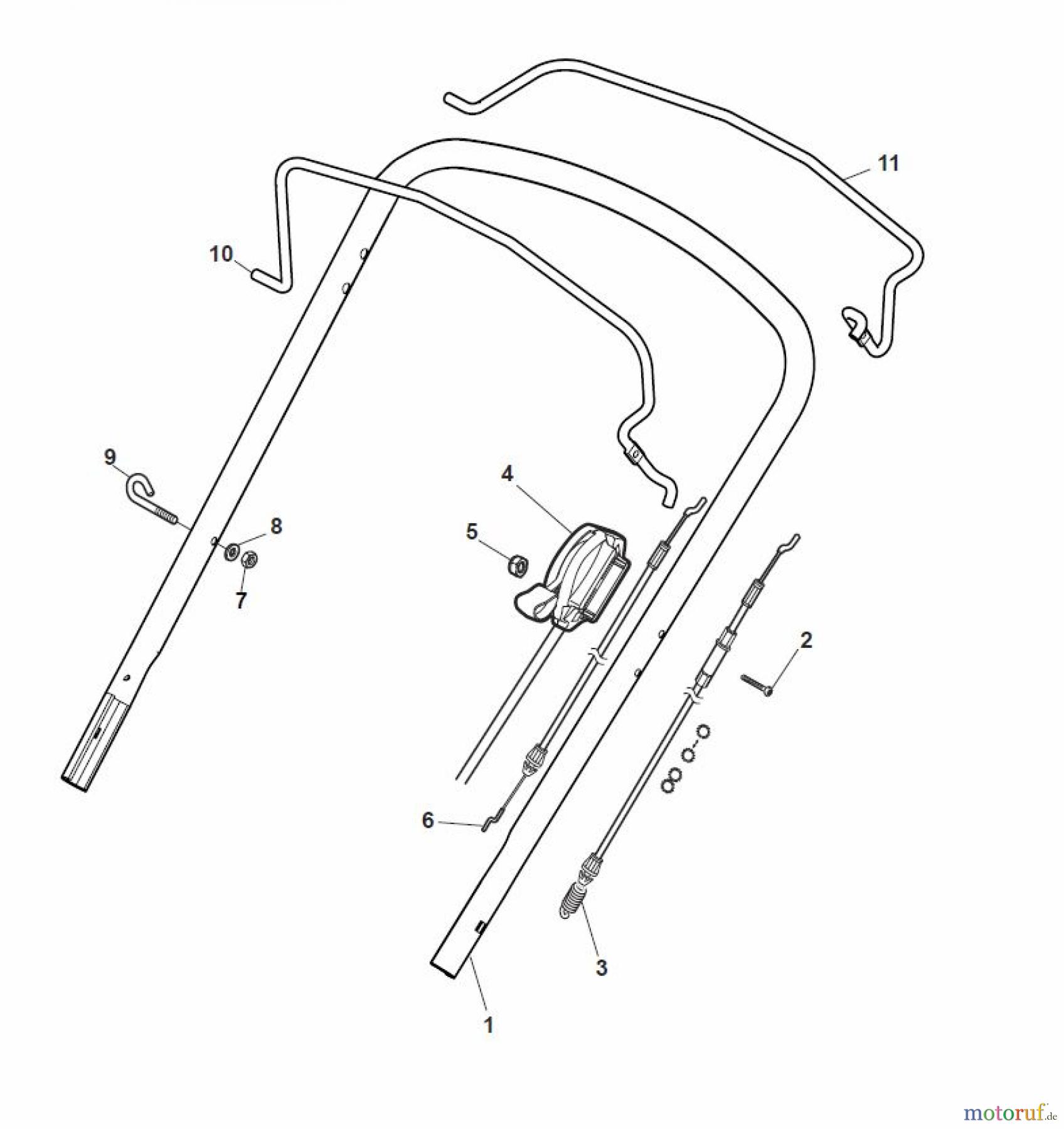  Global Garden Products GGP Rasenmäher Baujahr 2017 Benzin Mit Antrieb 2017 CRL-CSL 484 SE - CRL-CSL 484 SQE Handle, Upper Part