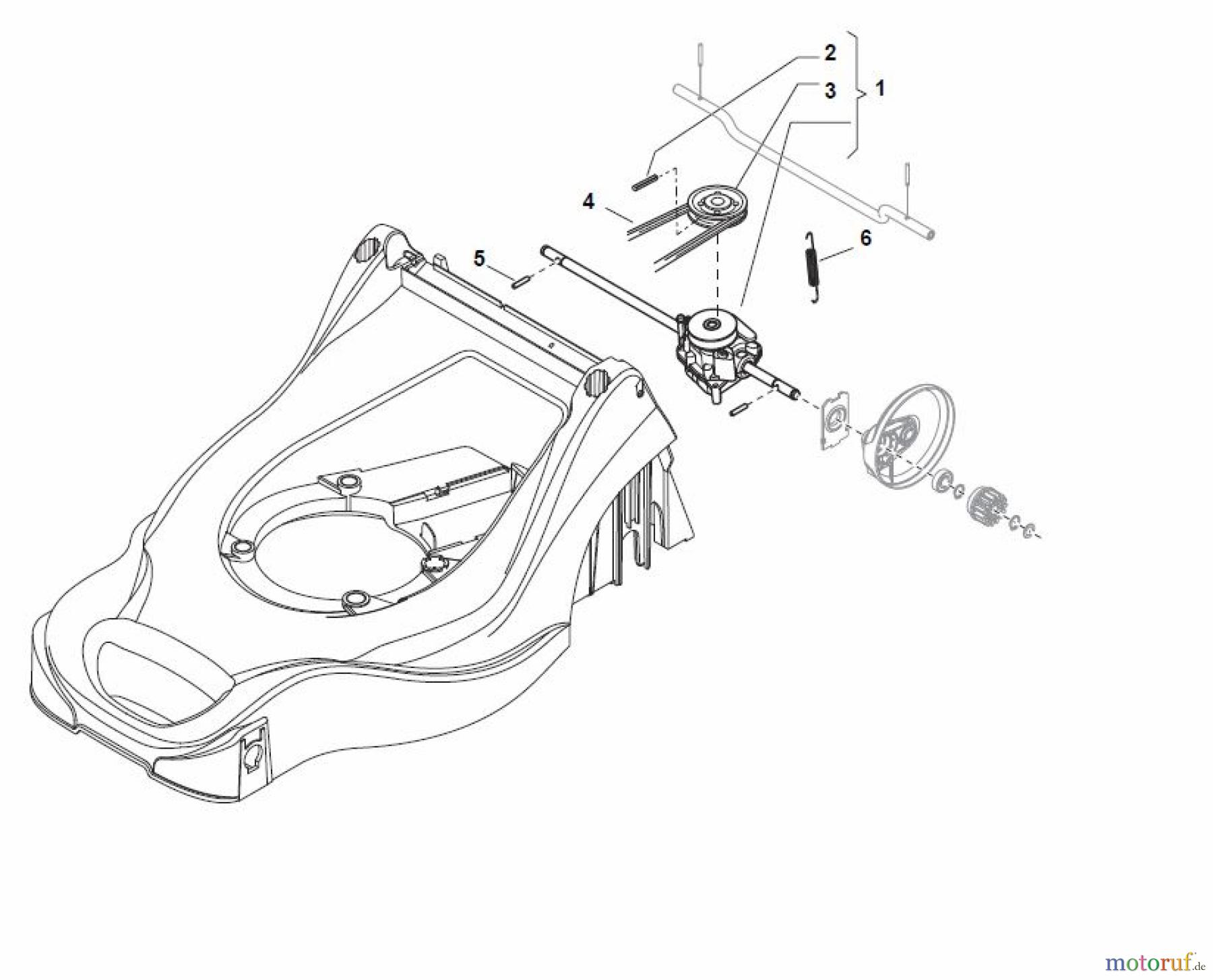  Global Garden Products GGP Rasenmäher Benzin Mit Antrieb 2017 EP 414 TR Transmission