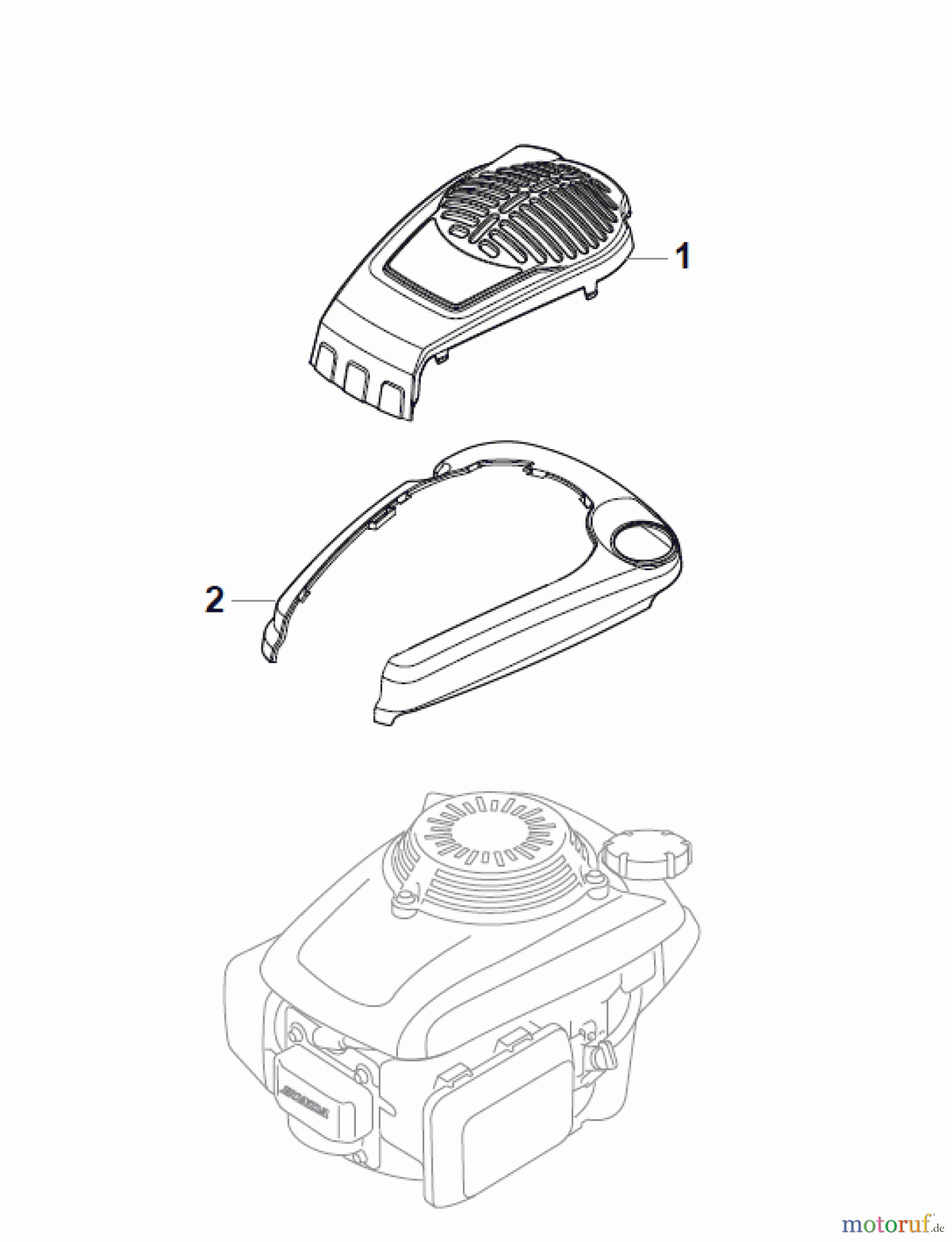  Global Garden Products GGP Rasenmäher Benzin Mit Antrieb 2017 ES 414 TR Honda Engine Cover