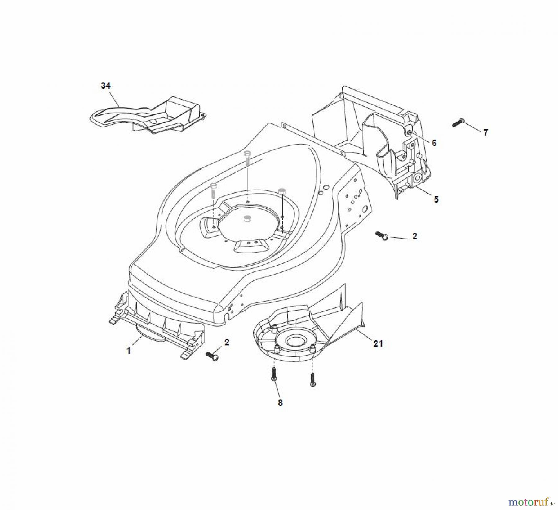  Global Garden Products GGP Rasenmäher Baujahr 2017 Benzin Mit Antrieb 2017 ES 534 TR Front Conveyor Assy