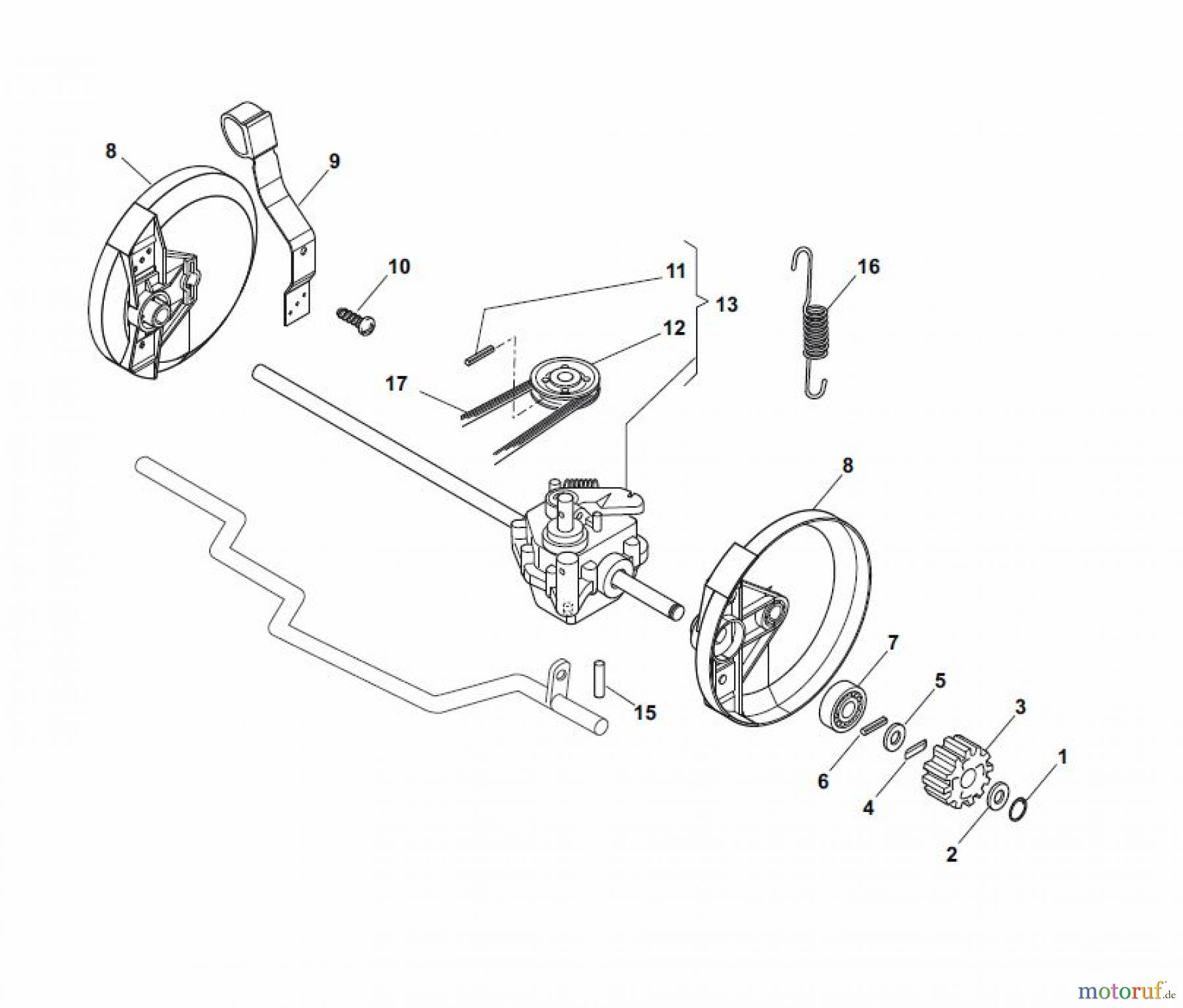  Global Garden Products GGP Rasenmäher Benzin Mit Antrieb 2017 ES 534 TR Transmission