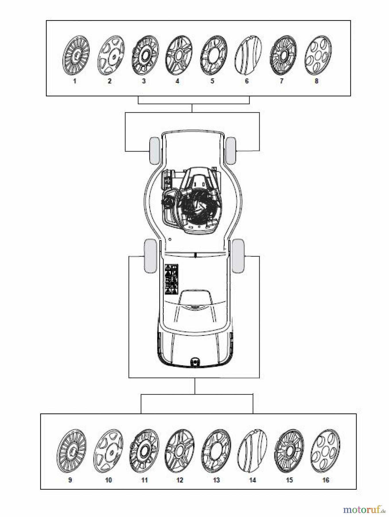  Global Garden Products GGP Rasenmäher Benzin Mit Antrieb 2017 ES 534 TR Hub Cap