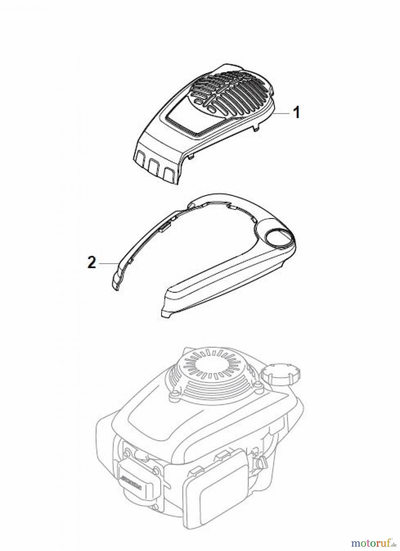  Global Garden Products GGP Rasenmäher Benzin Mit Antrieb 2017 ESL 464 TR Honda Engine Cover